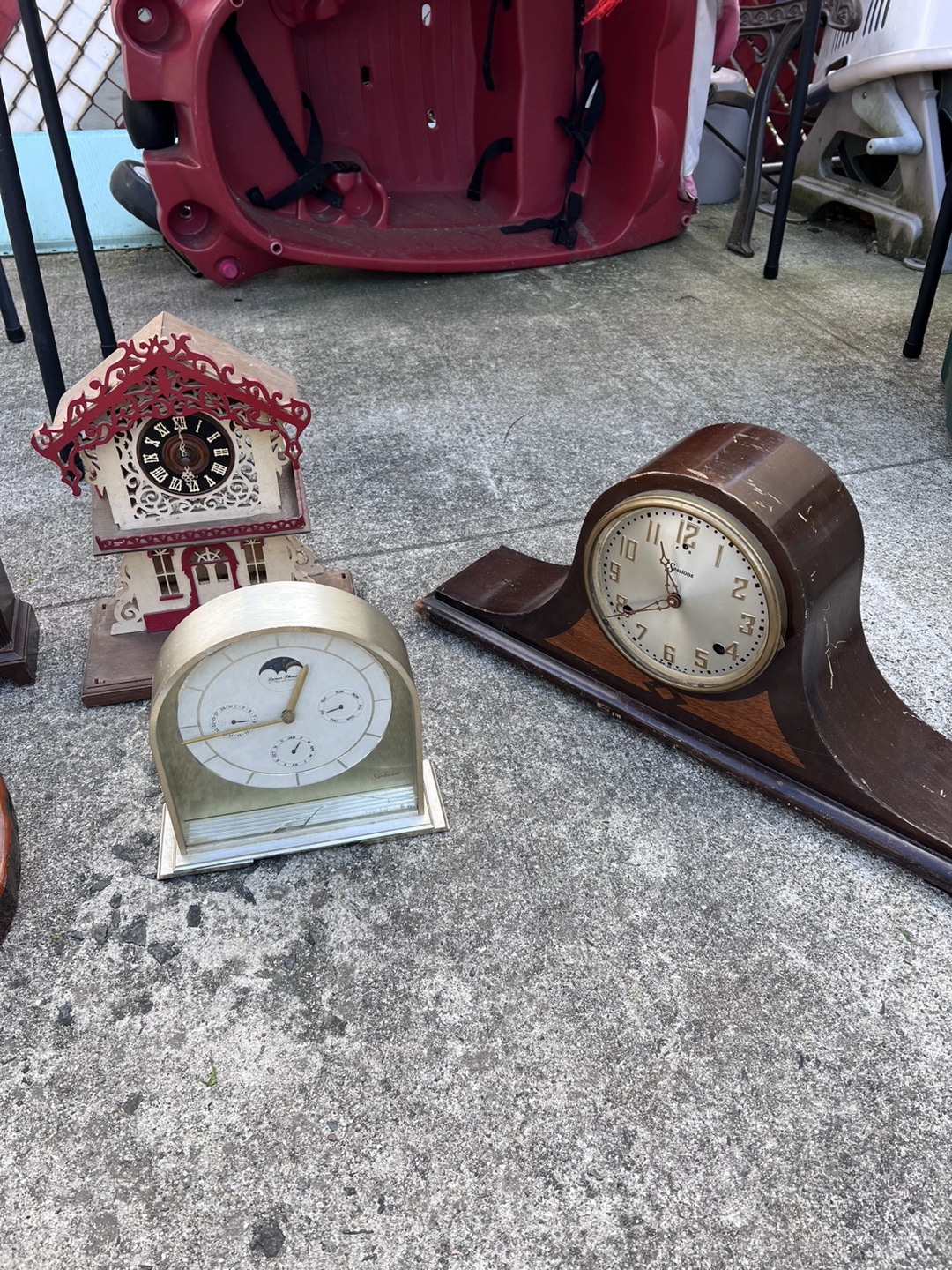Lots of vintage/assorted clocks - untested, parts/repairs. - photo 3