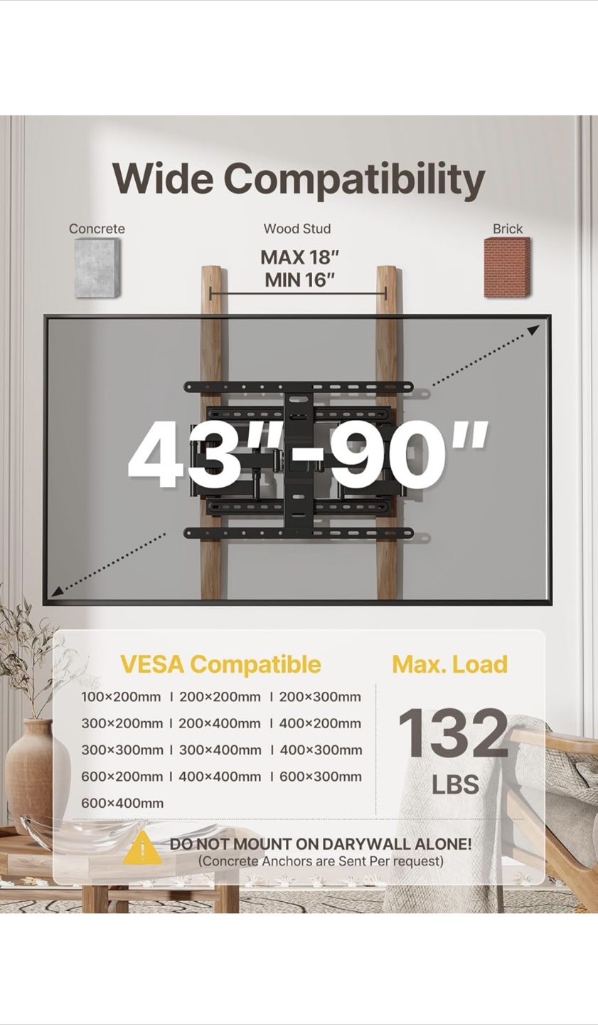Montek Full-Motion TV Wall Mount - photo 2