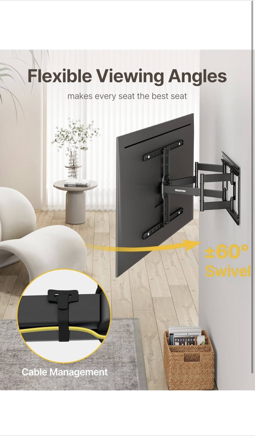 Montek Full-Motion TV Wall Mount - photo 3