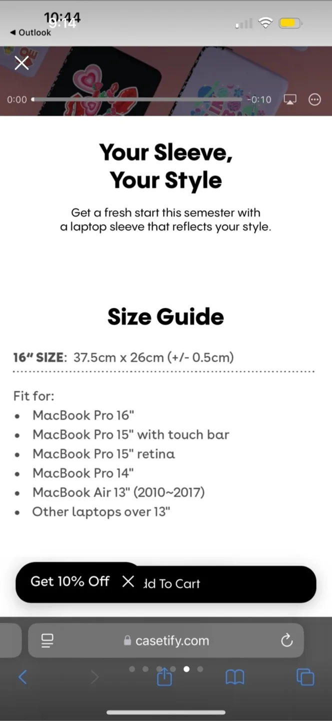 CASETIFY 16" Laptop Sleeve - Don't Touch image indicator(5)