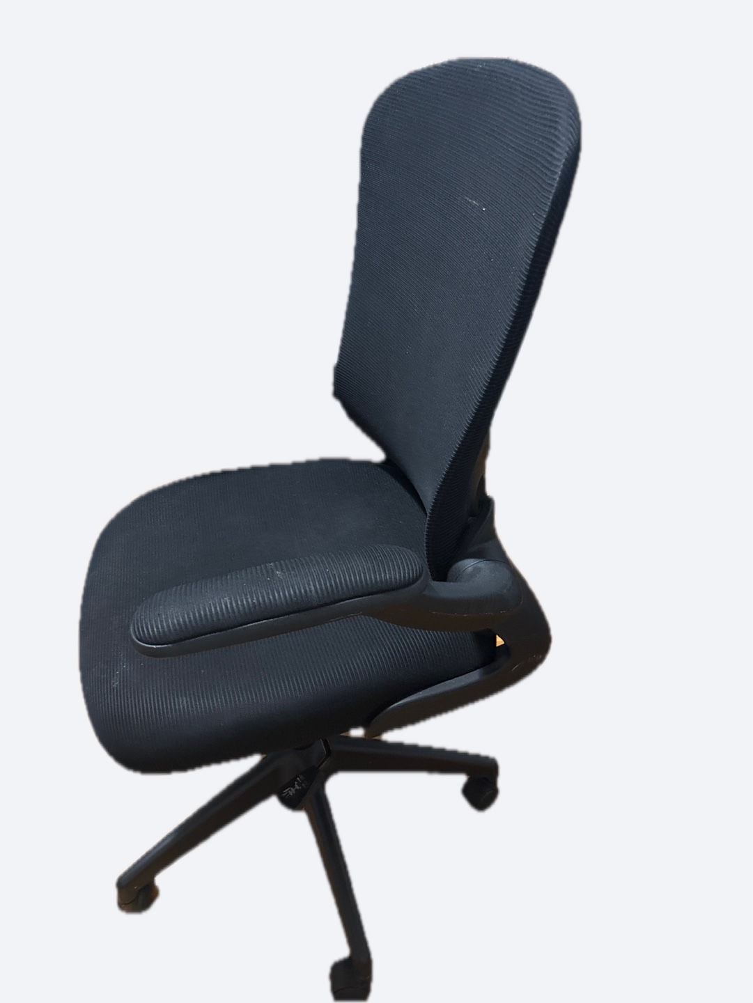Black Mesh Office Chair with Armrests - photo 4