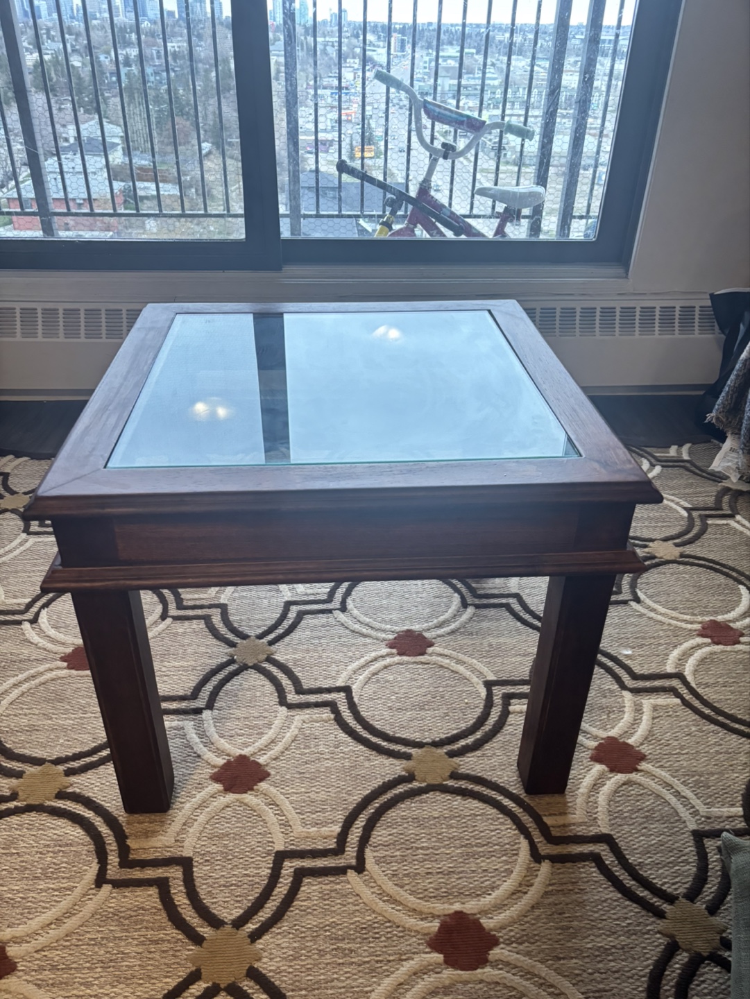 Square Glass-Top Coffee Table - photo 2