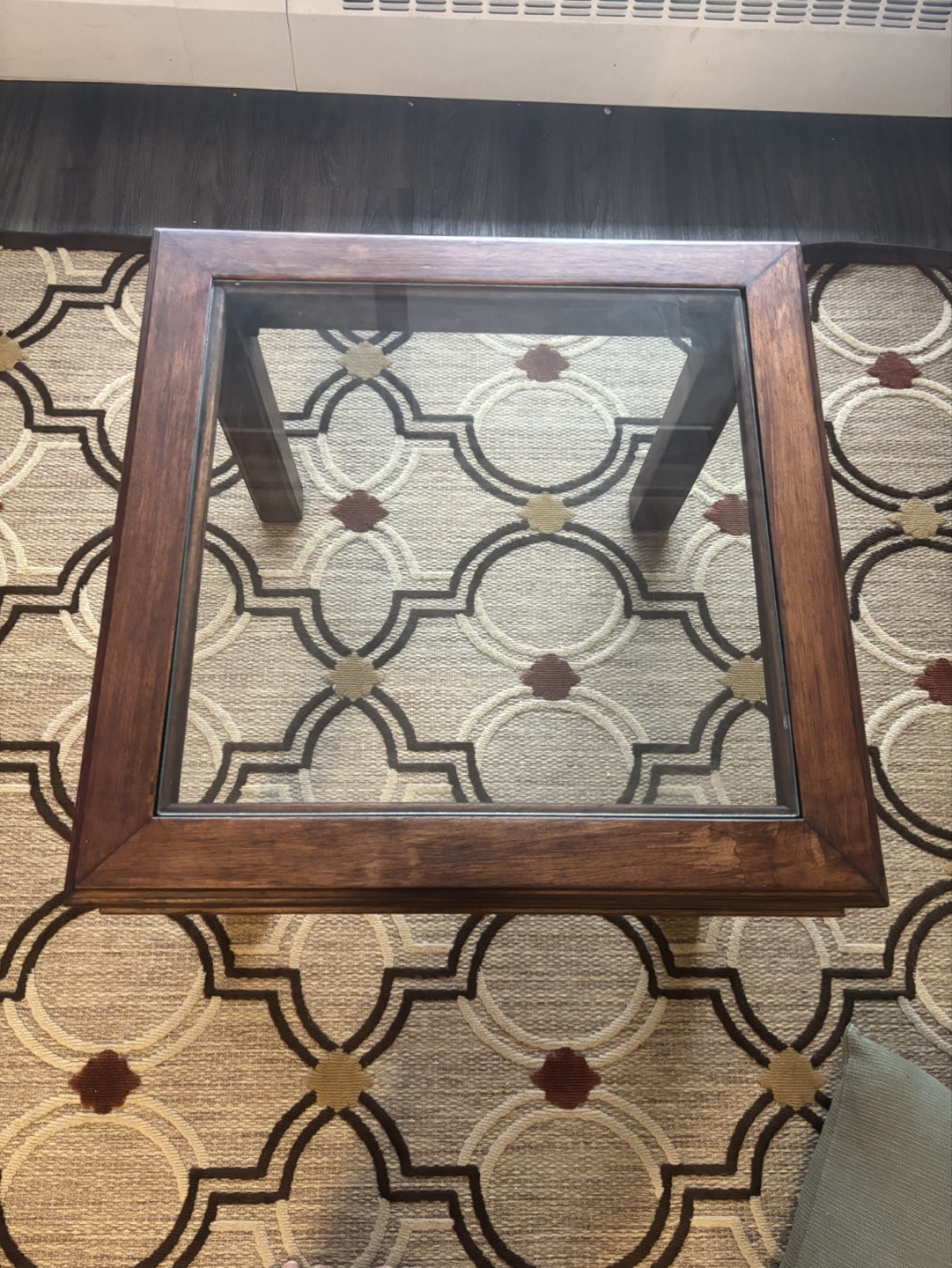 Square Glass-Top Coffee Table - photo 3