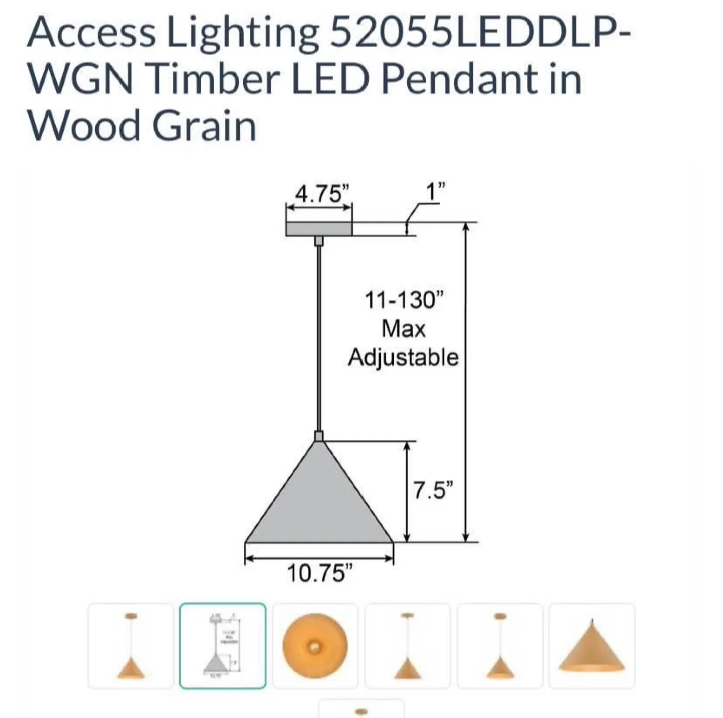 Access Lighting Timber LED Pendant Light image indicator(4)