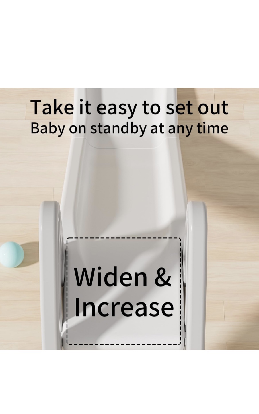Indoor/Outdoor Kids' Play Slide - Grey and White - photo 3
