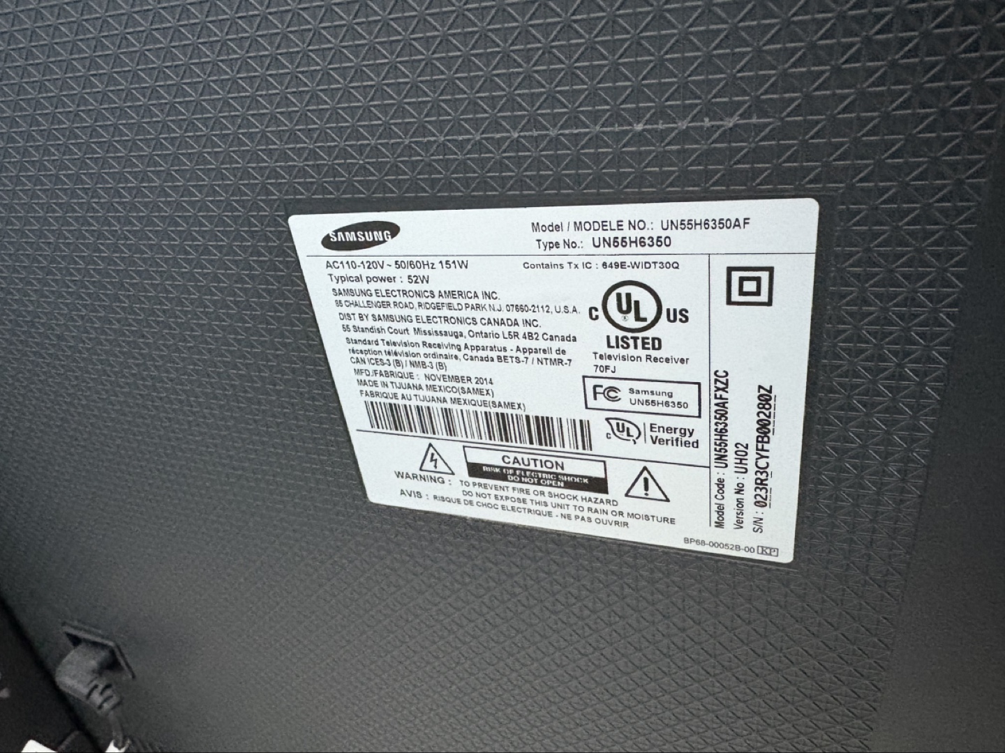 Samsung 55-inch Smart TV - UN55H6350AF - photo 2