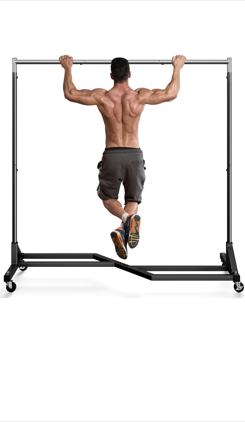 Heavy-Duty Clothes Rack with Pull-Up Bar - 300lbs Capacity - photo 5
