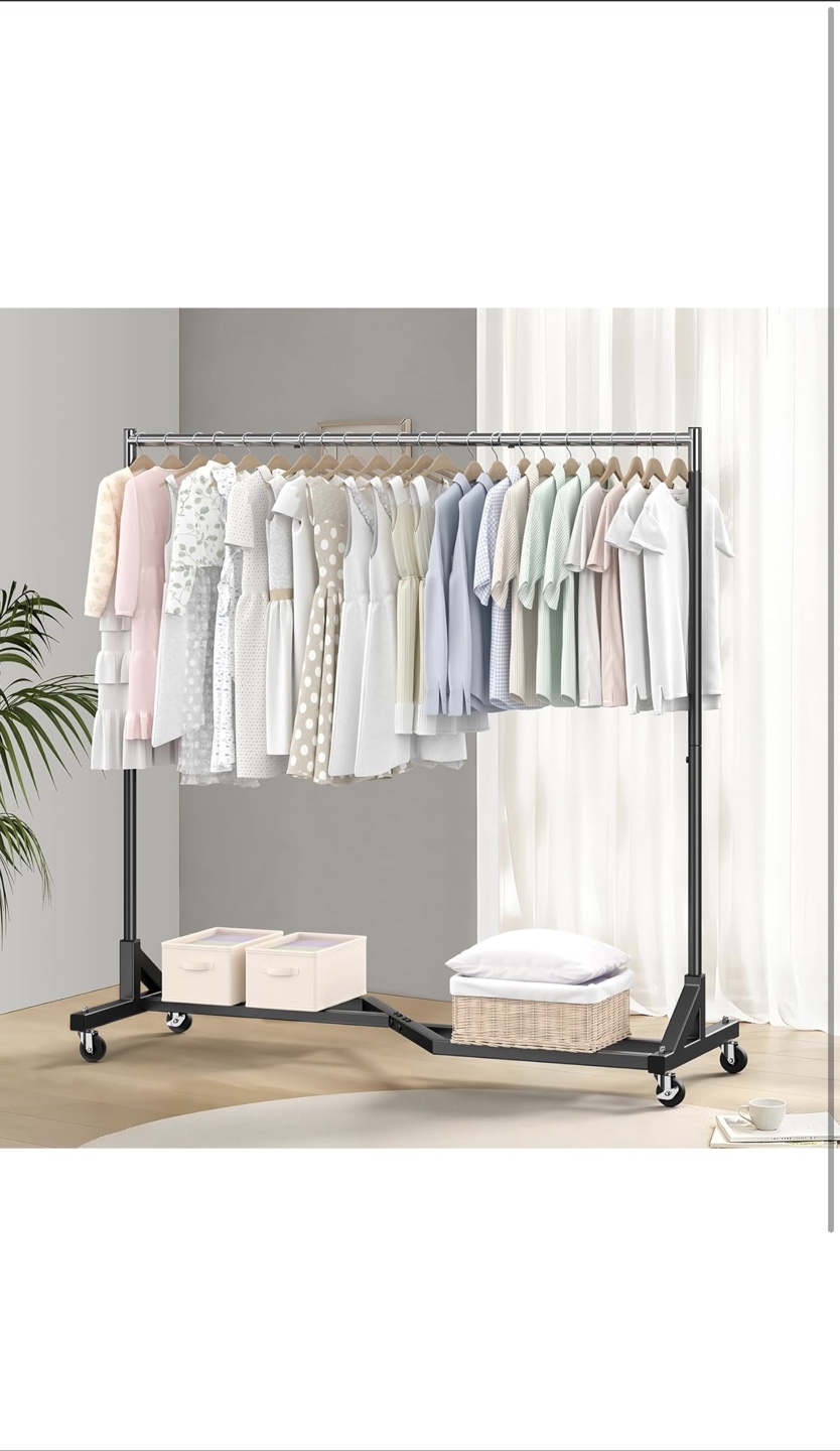 Heavy-Duty Clothes Rack with Pull-Up Bar - 300lbs Capacity - photo 2