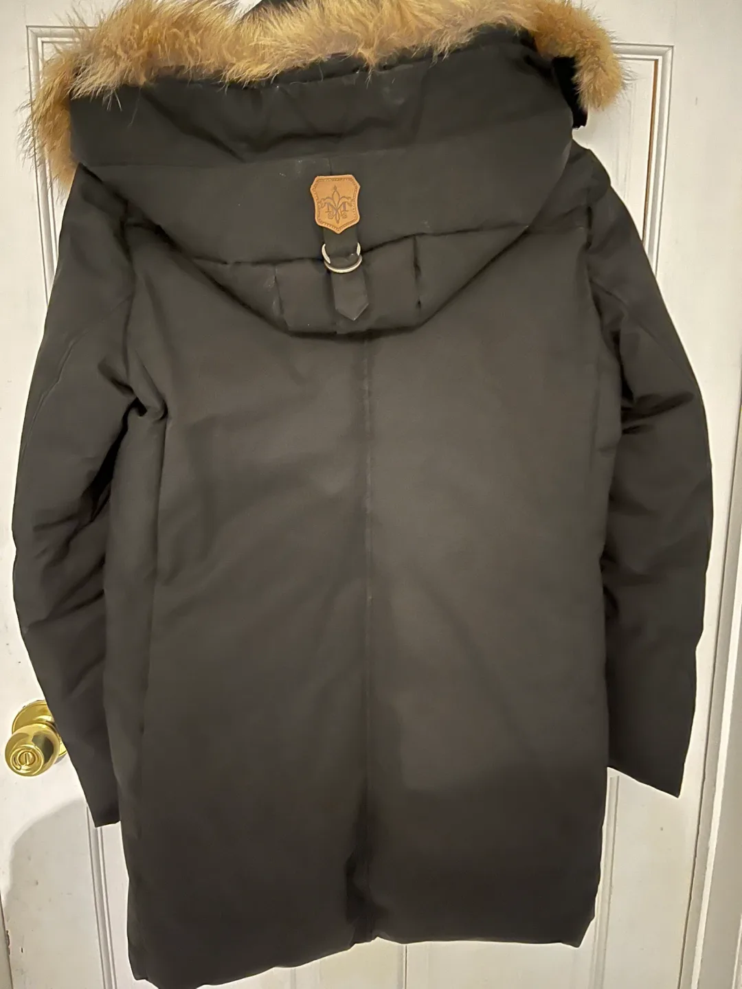Mackage Black Down-Filled Parka with Fur Hood image indicator(4)