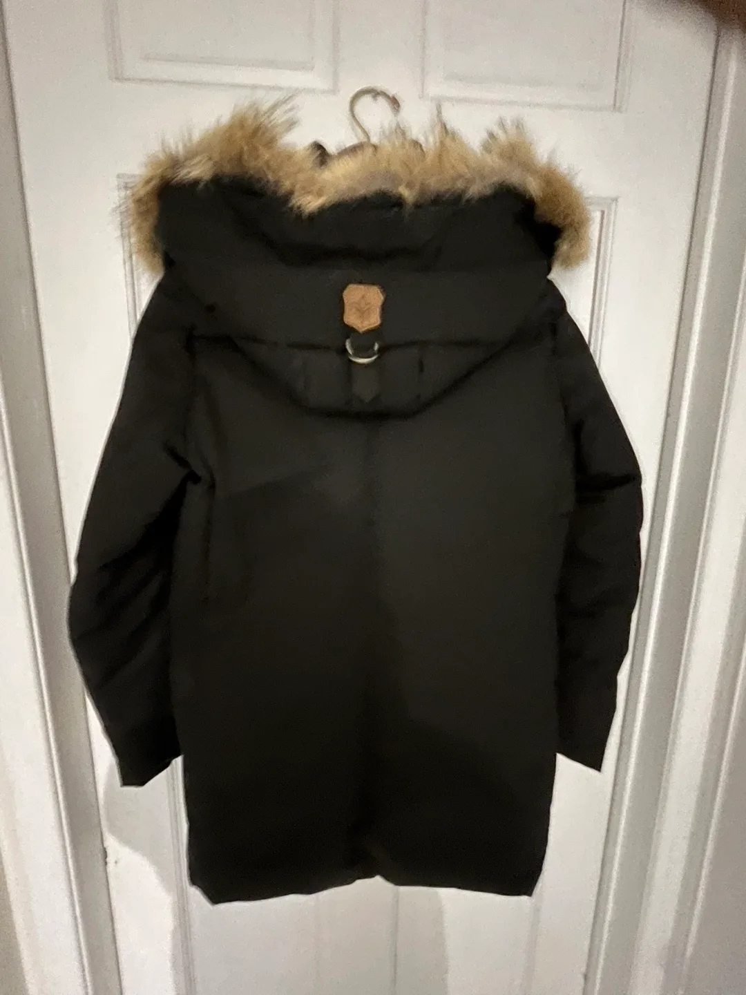 Mackage Black Down-Filled Parka with Fur Hood image indicator(3)