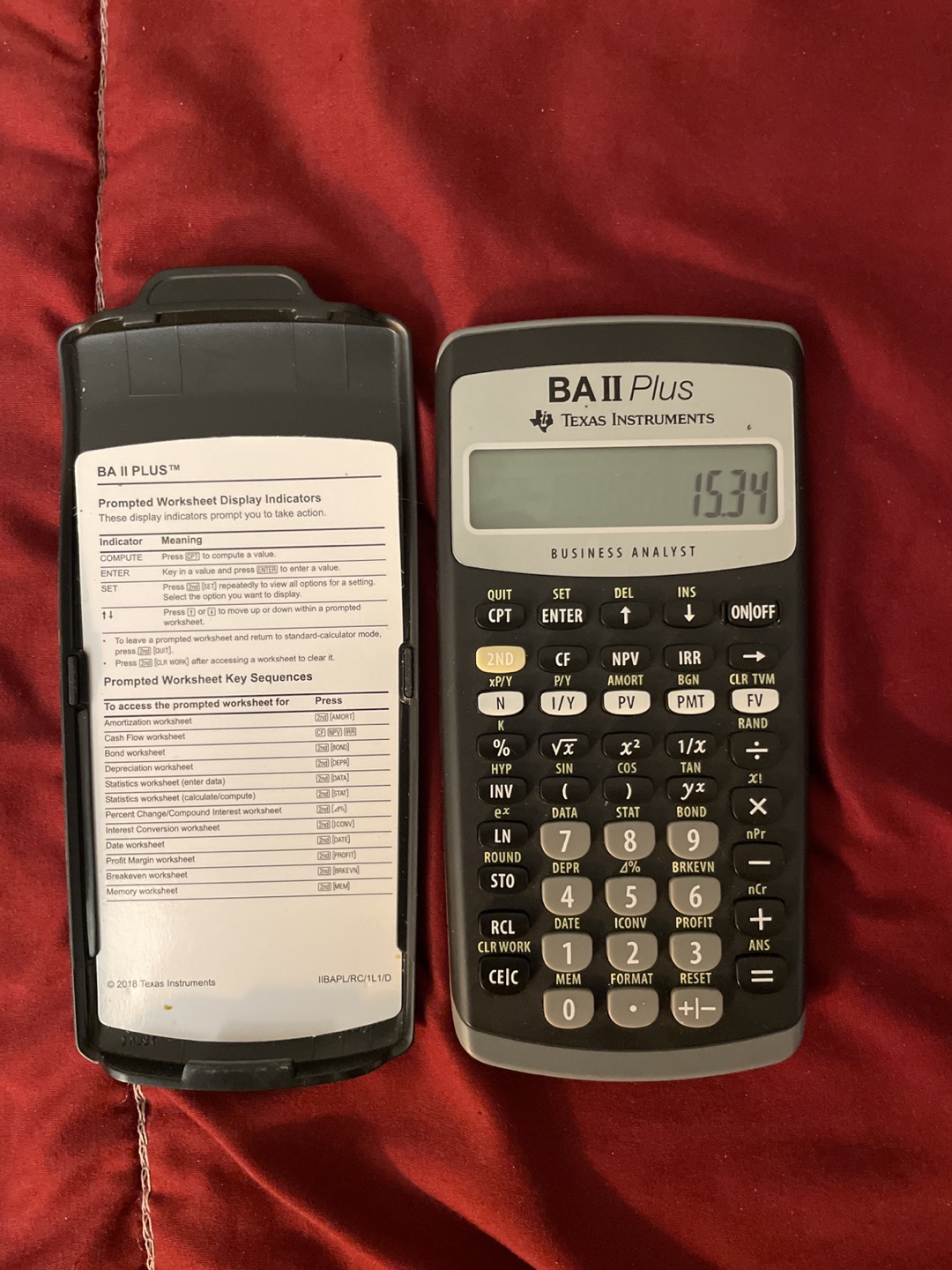 Texas Instruments BA II Plus Financial Calculator