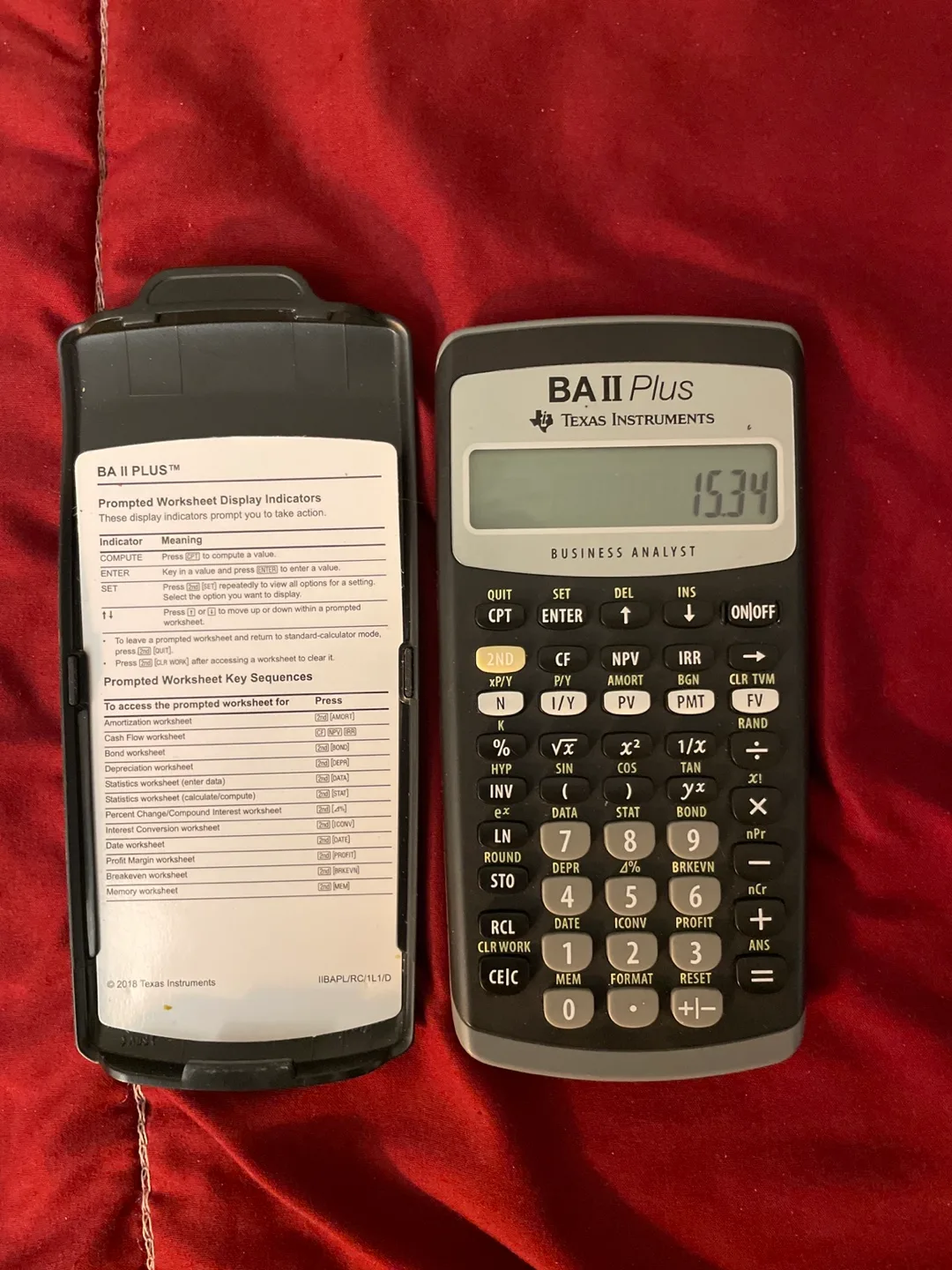 Texas Instruments BA II Plus Financial Calculator thumbnail