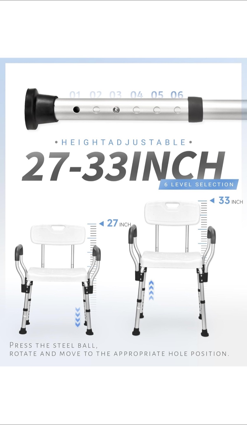 Adjustable Shower Chair - photo 3