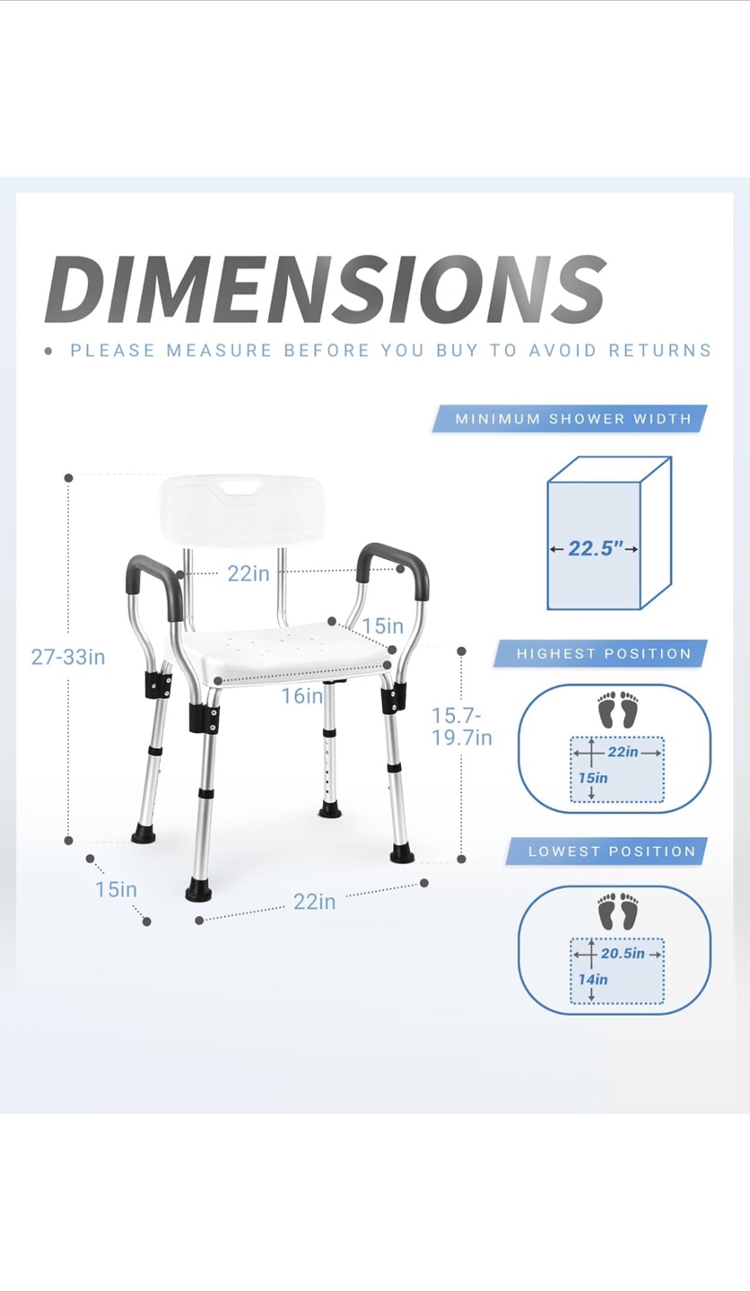 Adjustable Shower Chair - photo 2