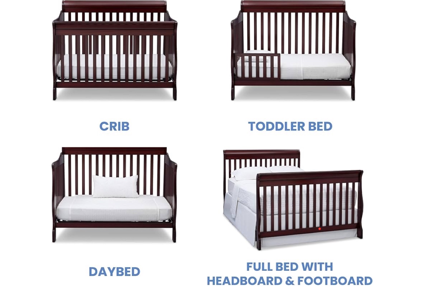 Storkcraft 4-in-1 Convertible Crib - Espresso with mattress - photo 4