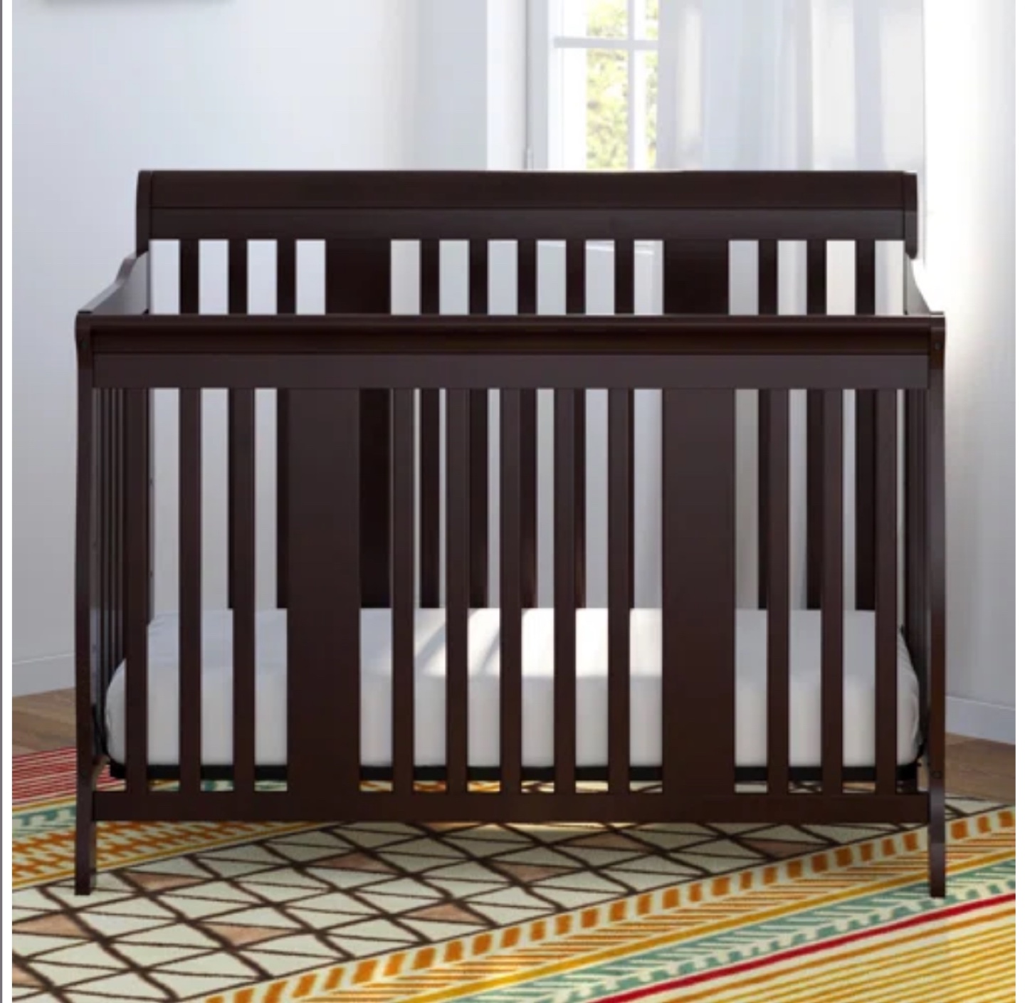 Storkcraft 4-in-1 Convertible Crib - Espresso with mattress - photo 2