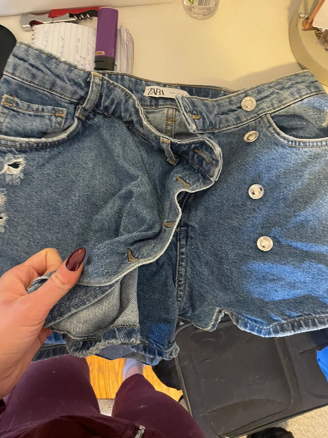 Zara Denim Skort Size M thumbnail