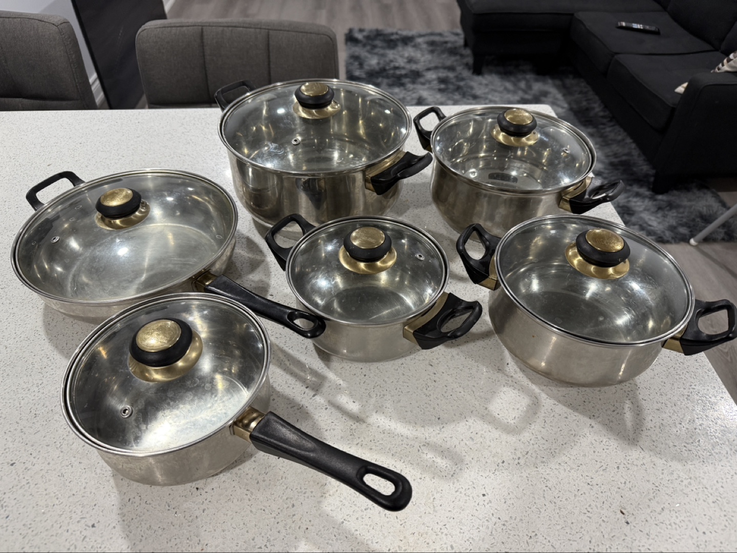 Stainless Steel Cookware Set with Glass Lids - photo 2