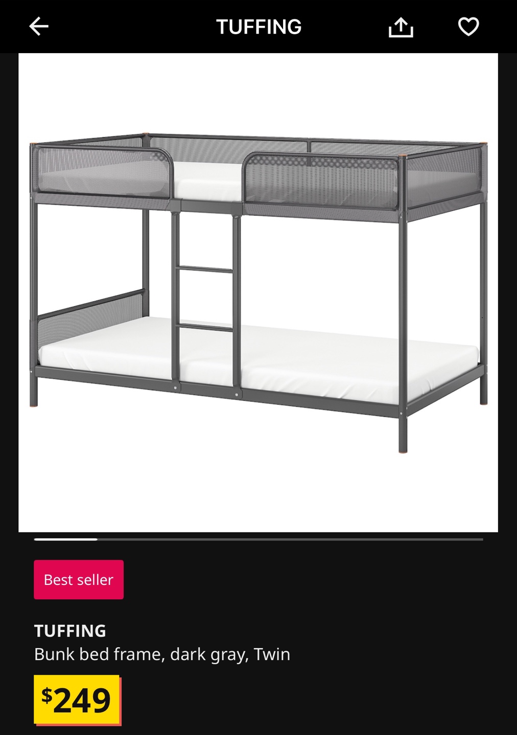 MOVING SALE-IKEA bunk bed