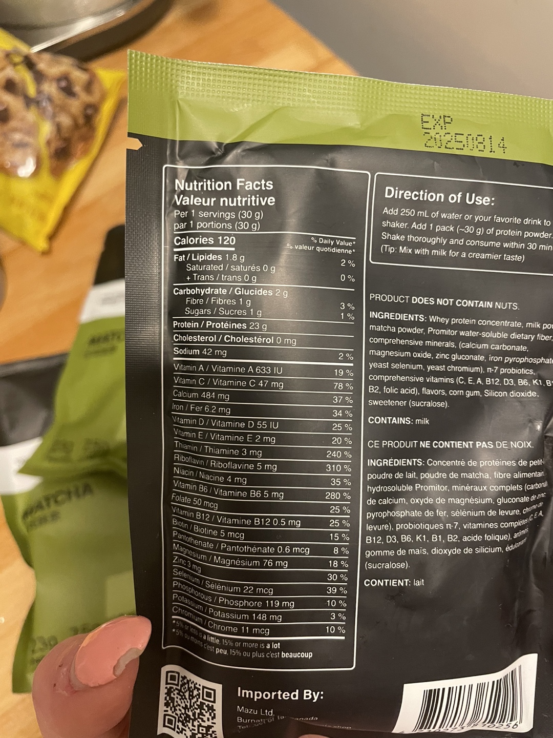 Gogogurt Matcha Whey Protein Powder Single Serve Packets - photo 2