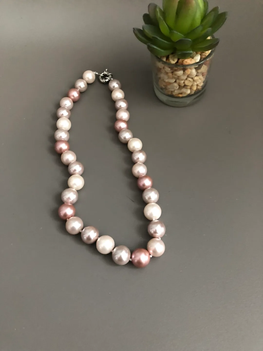 Lavender & pink pearl necklace image indicator(2)