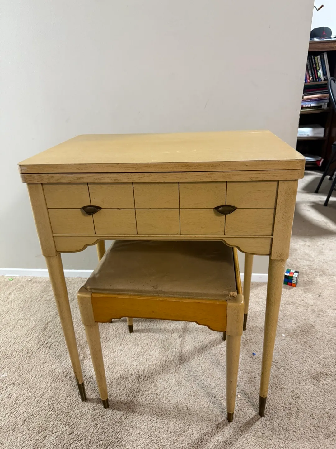 Vintage Singer 319K Sewing Machine with Cabinet and Accessories image indicator(9)