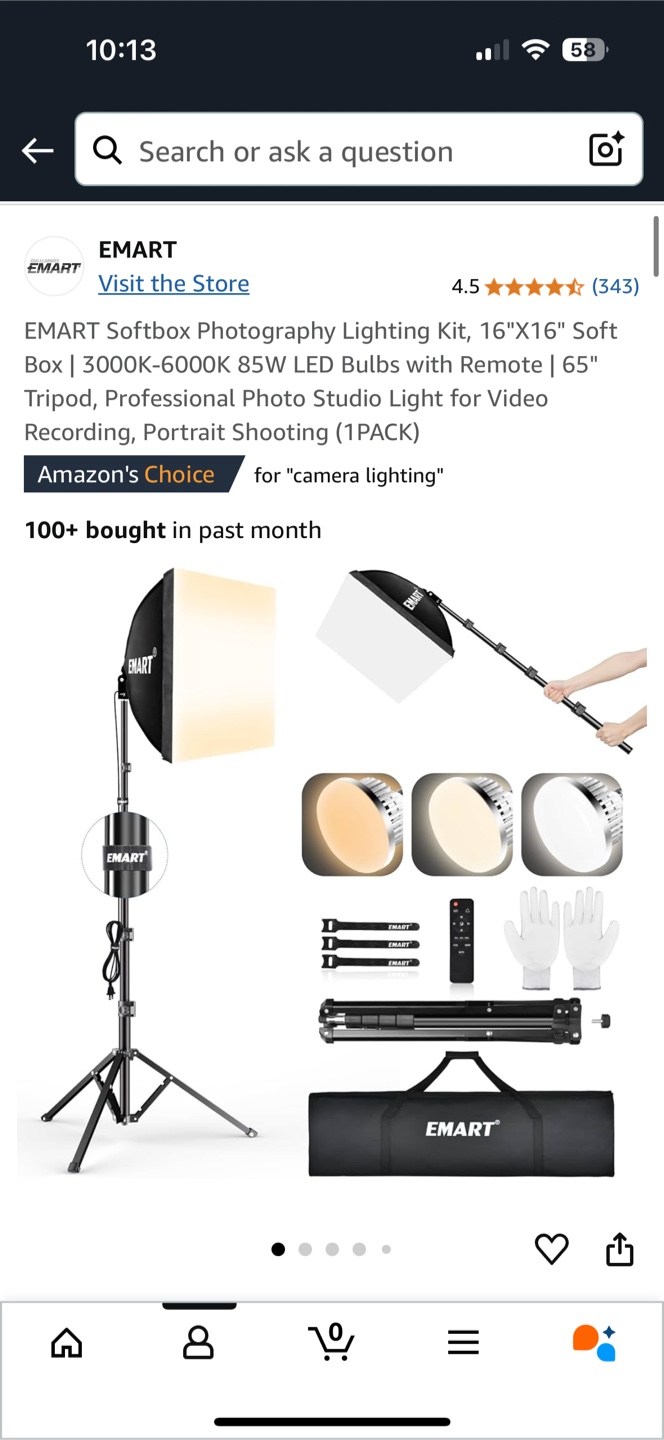 EMART Softbox Photography Lighting Kit