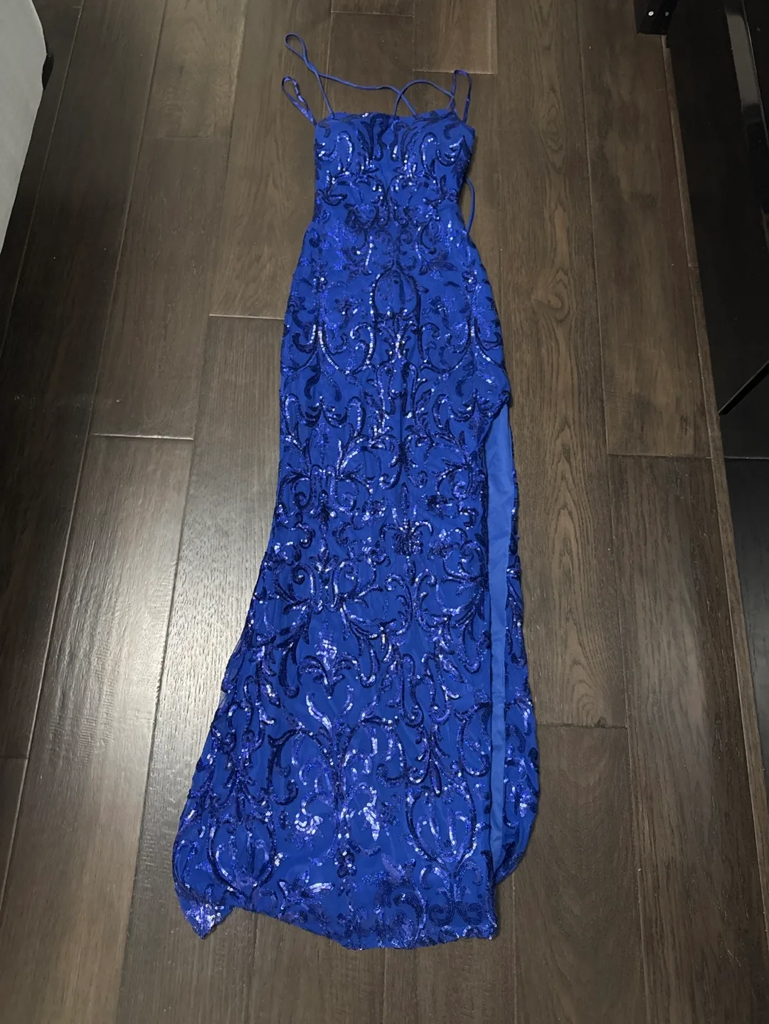 Stunning Royal Blue Sequin Prom Dress thumbnail