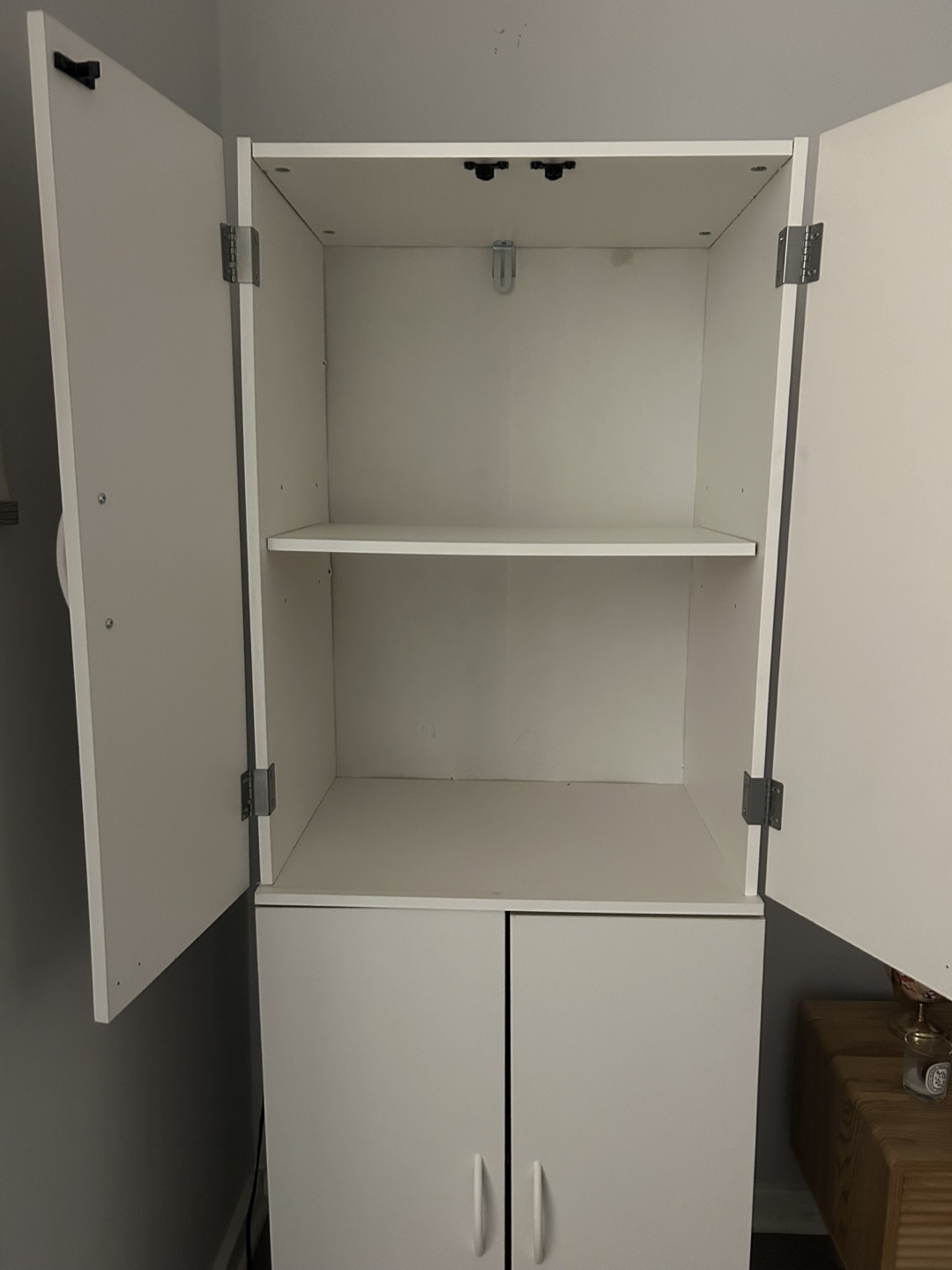 Home White Storage Cabinet