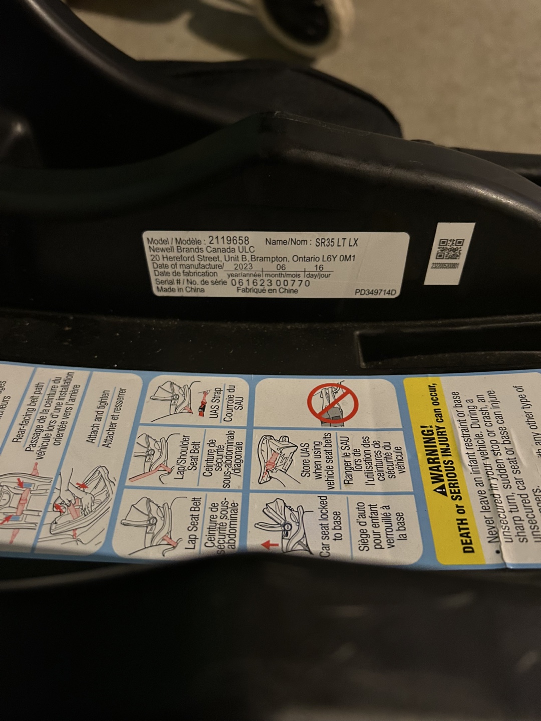Infant Car Seat and Base- Graco SnugRide SnugLock 35 LX - photo 4