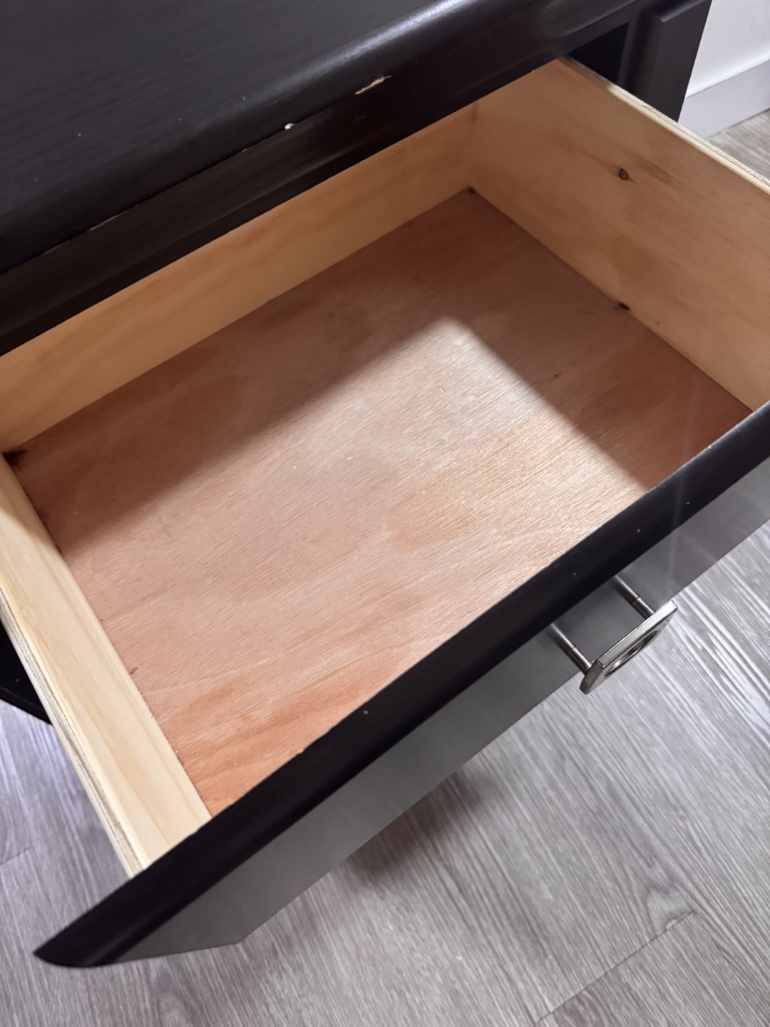 Dark Brown Two-Drawer Nightstand - photo 4