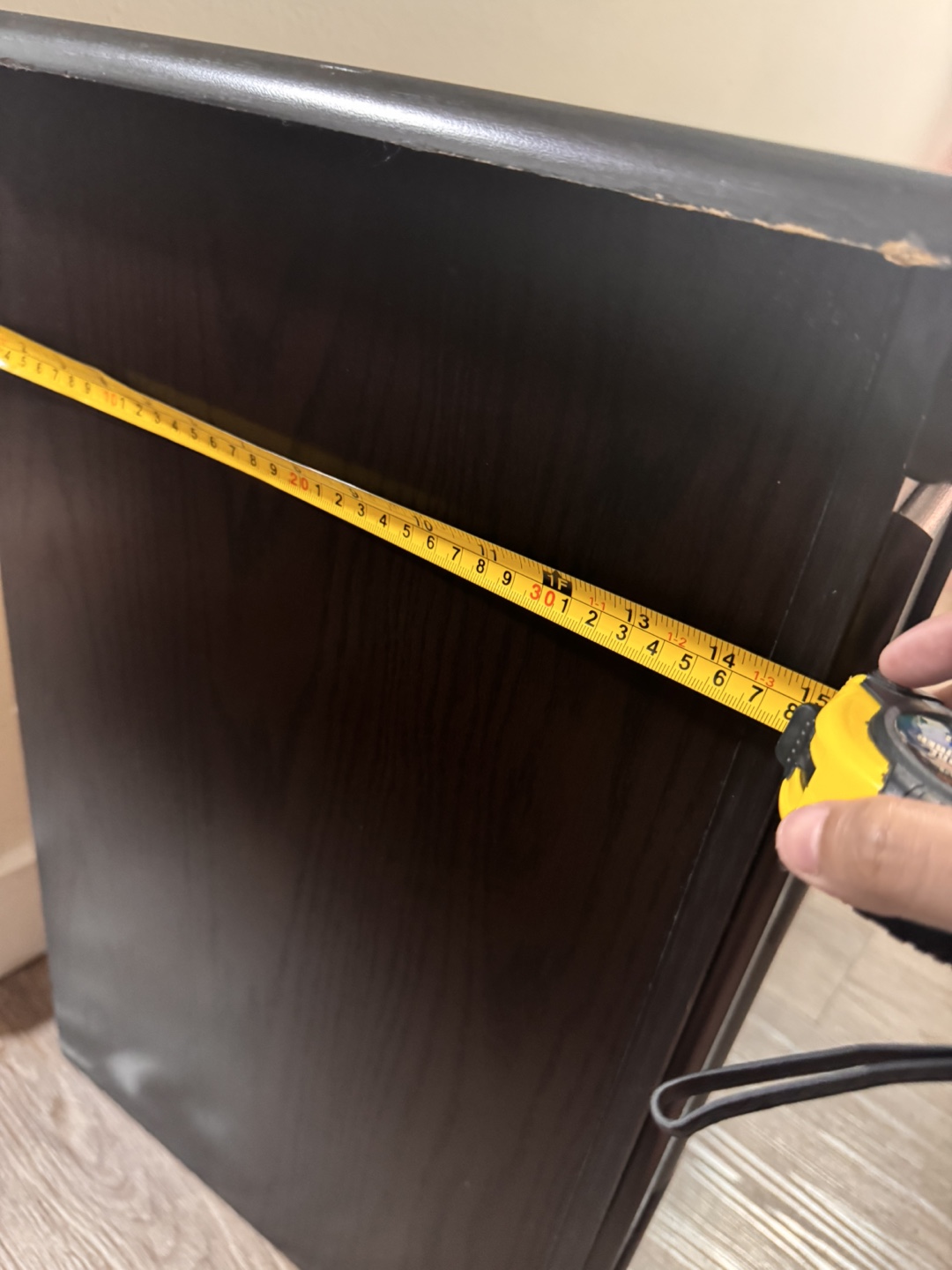 Dark Brown Two-Drawer Nightstand - photo 3