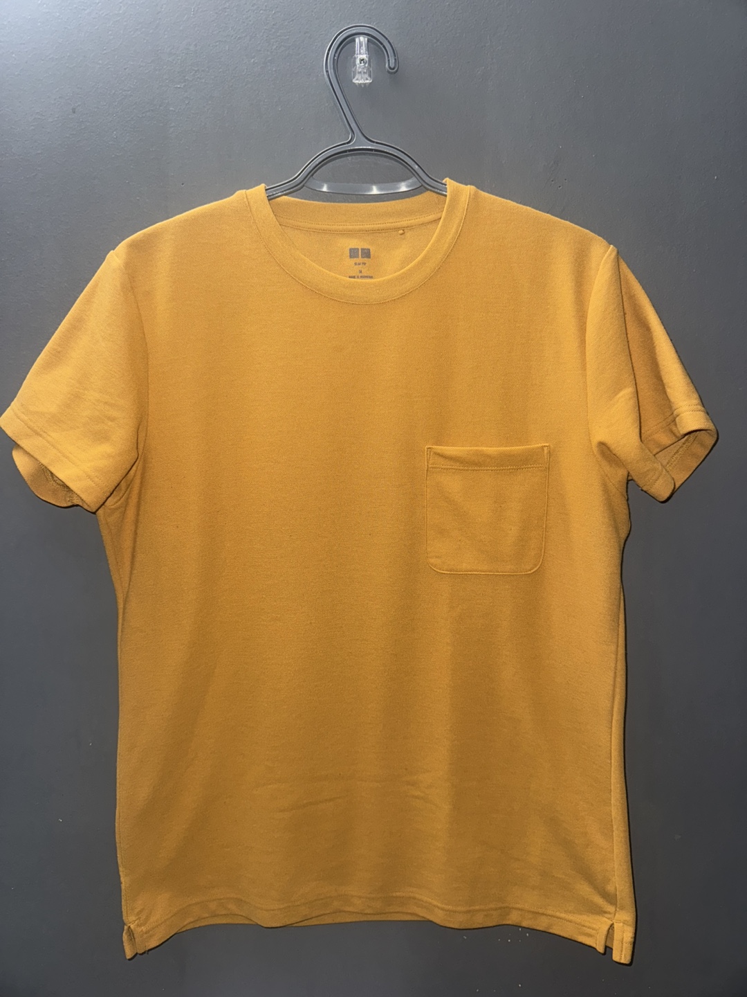 Uniqlo Mustard Yellow Pocket T-Shirt