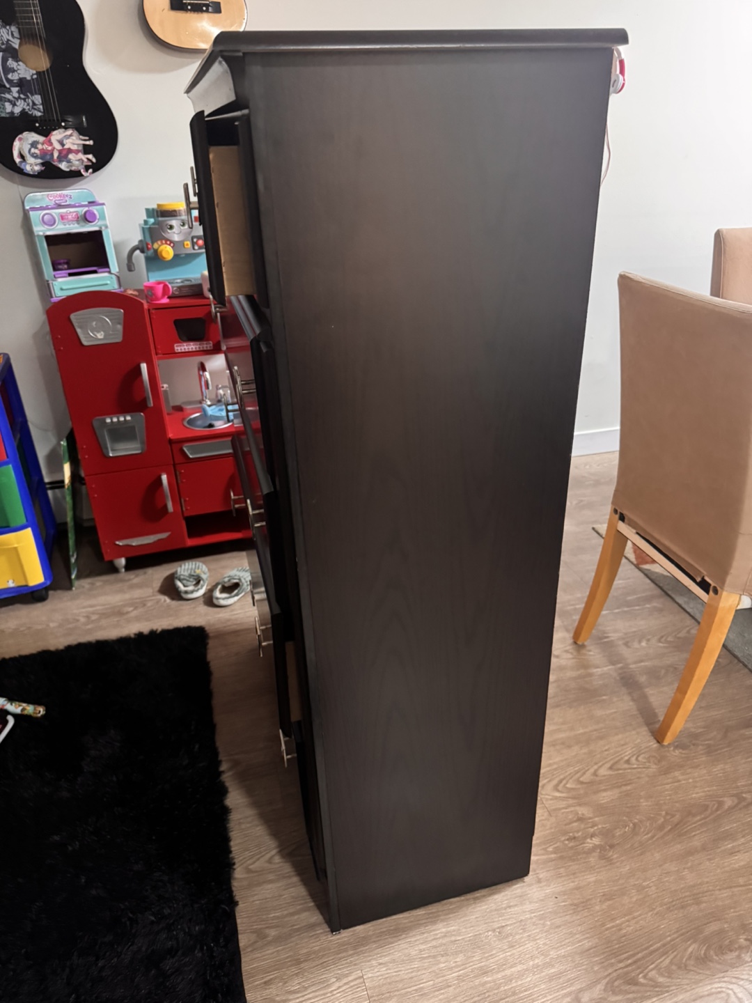 Dark Brown 5-Drawer Chest - photo 2