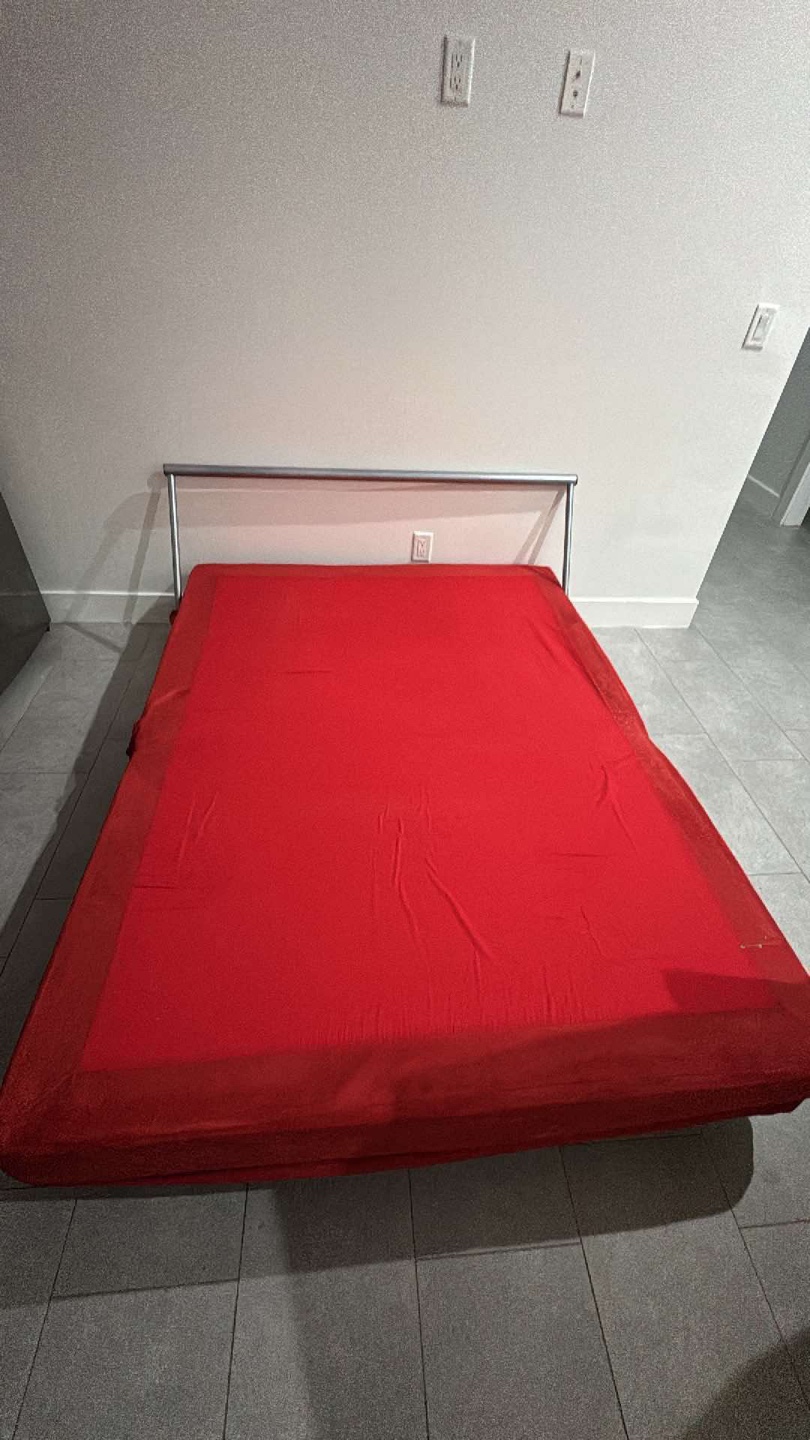 Red Futon Sofa Bed - photo 3