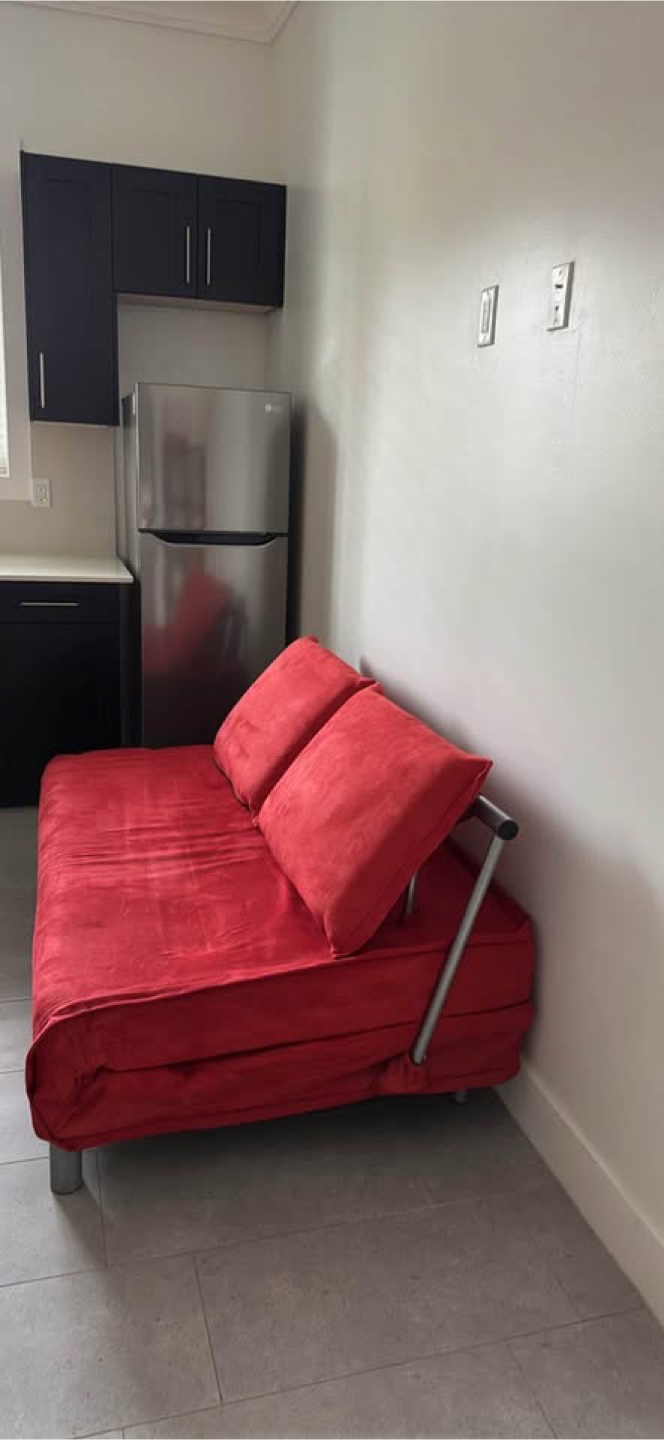 Red Futon Sofa Bed - photo 2