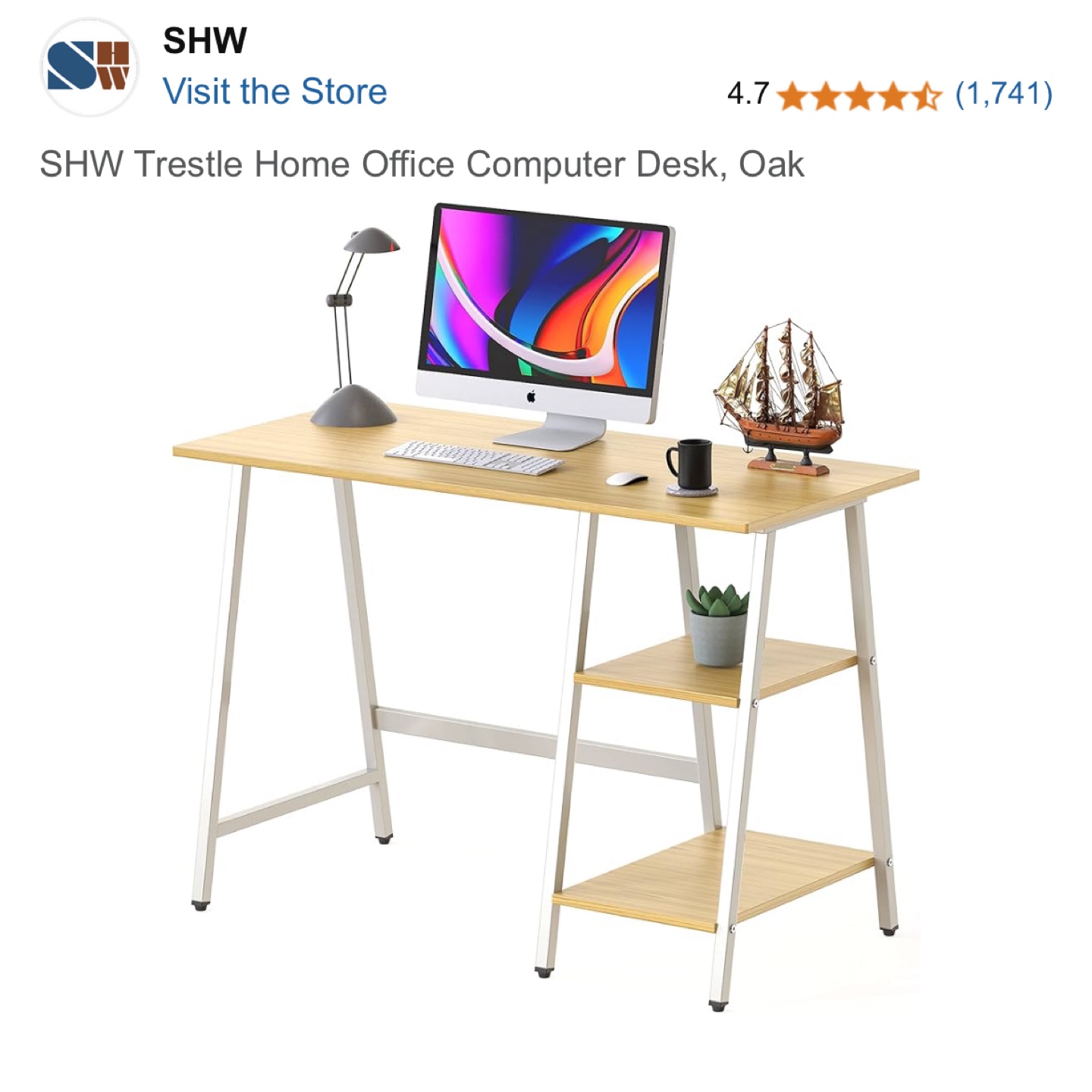 Home Office Computer Desk, Oak
