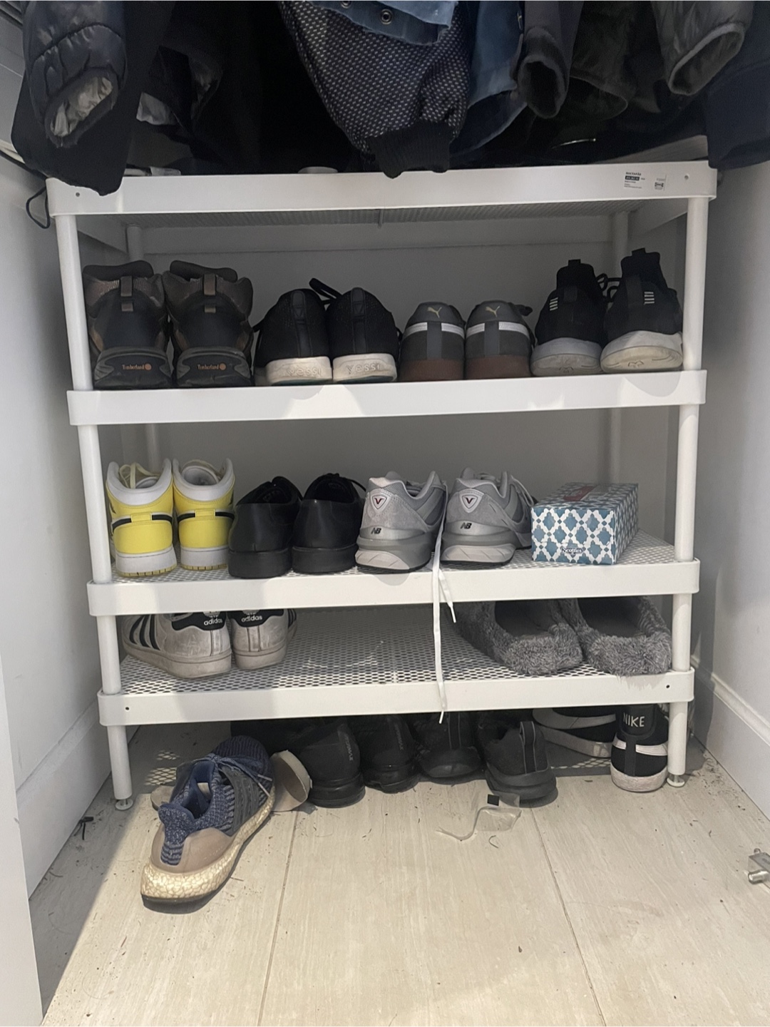 White IKEA 4-Tier Shoe Rack