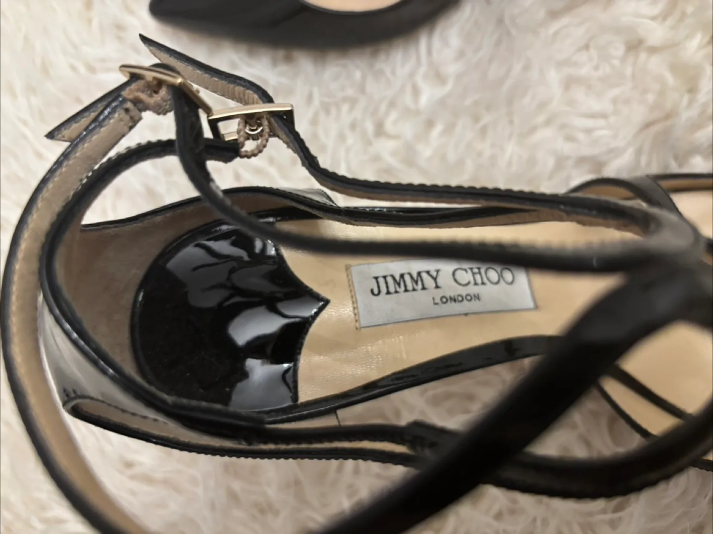 Jimmy Choo Black Patent Leather Heels Size 42 image indicator(3)
