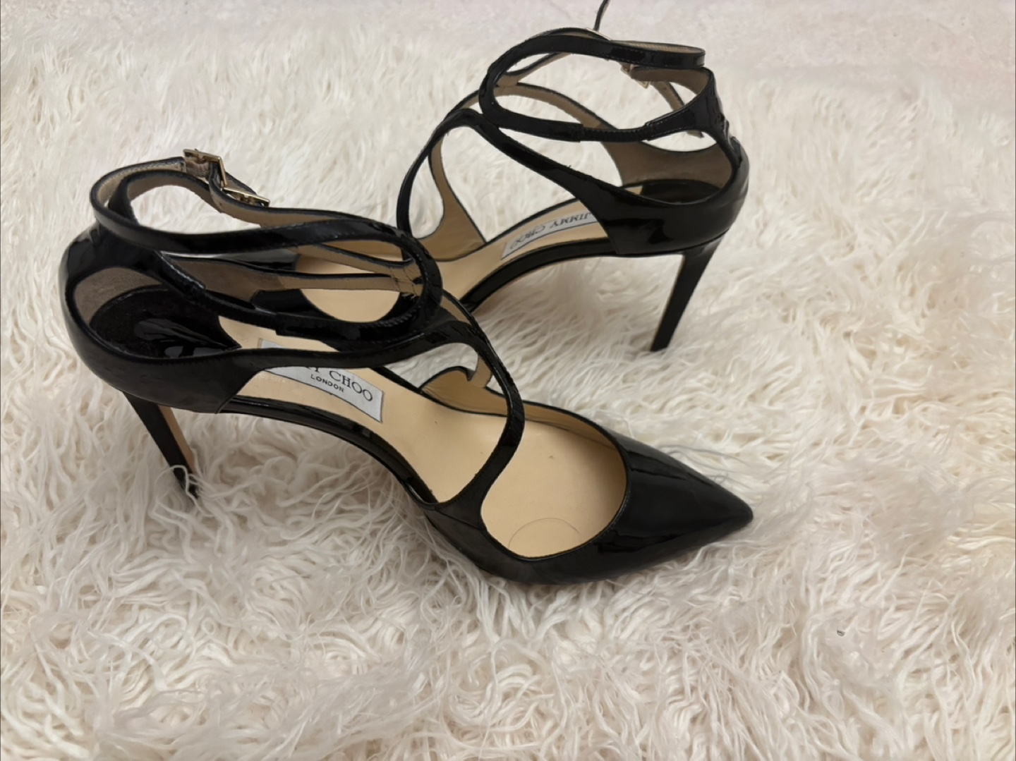 Jimmy Choo Black Patent Leather Heels Size 42 - photo 4