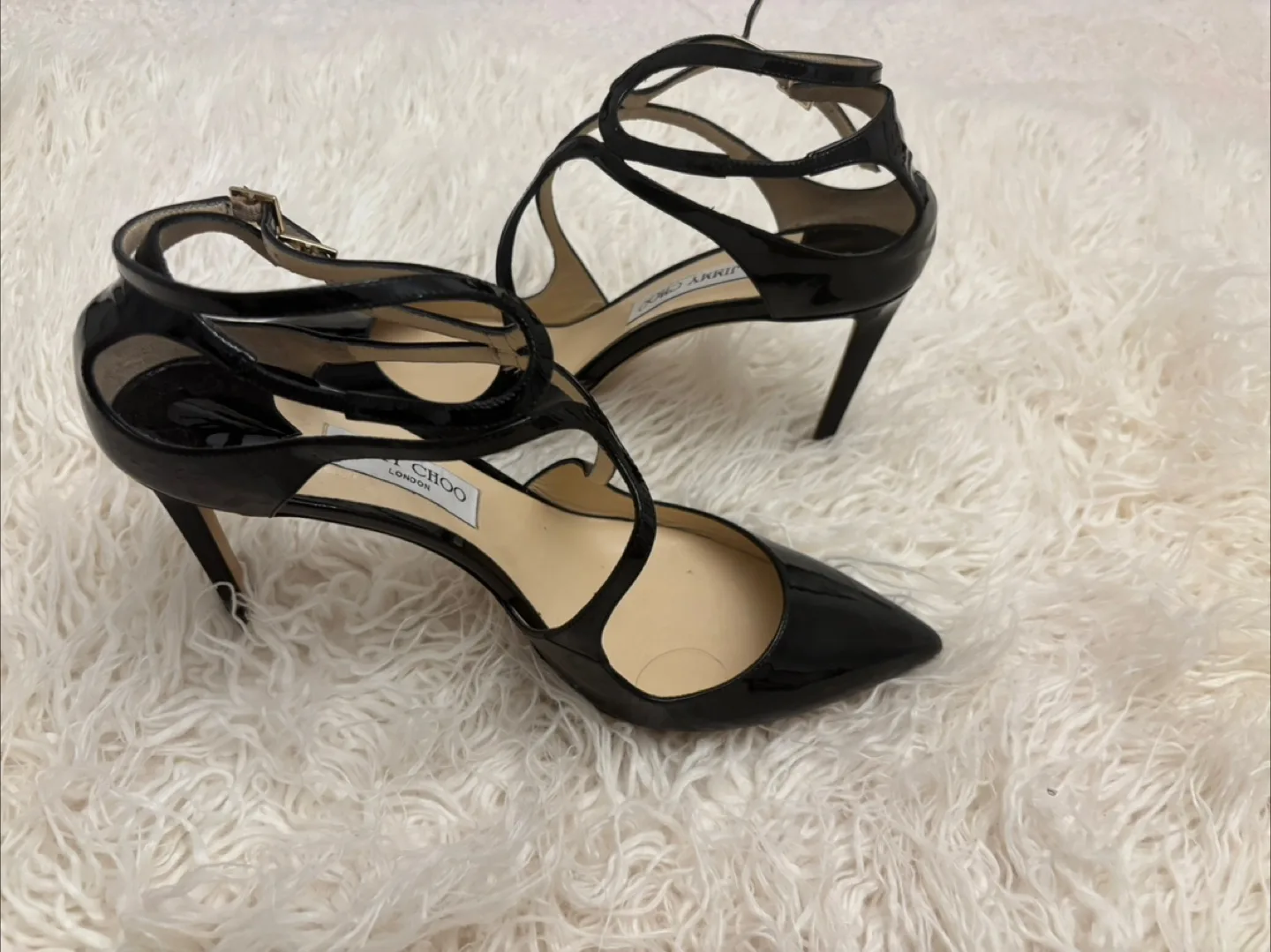 Jimmy Choo Black Patent Leather Heels Size 42 image indicator(4)