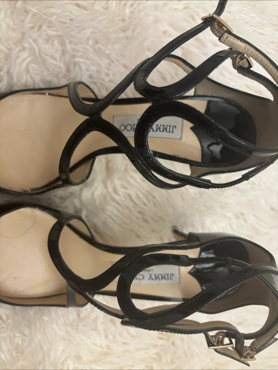 Jimmy Choo Black Patent Leather Heels Size 42 image indicator(2)