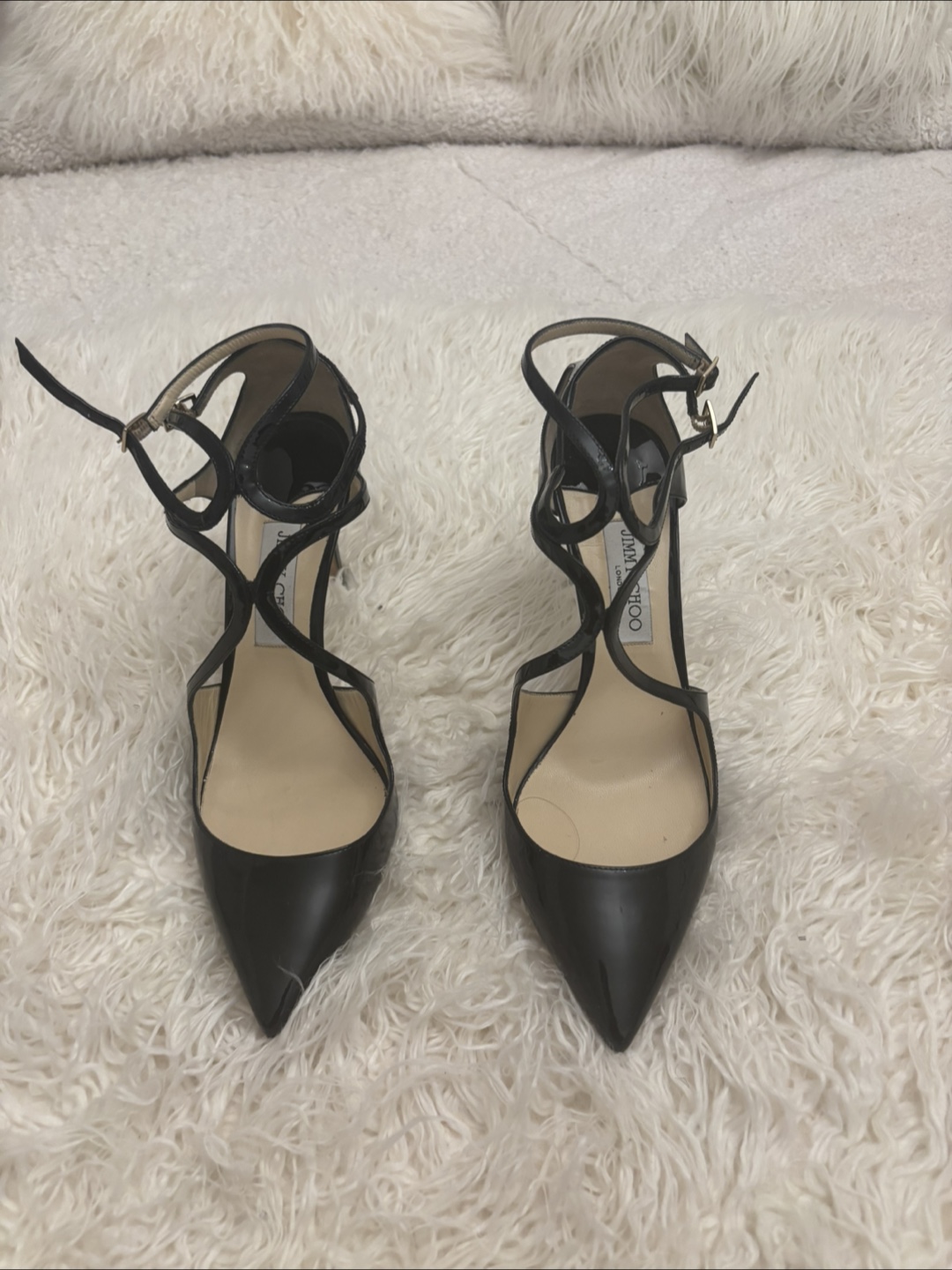 Jimmy Choo Black Patent Leather Heels Size 42