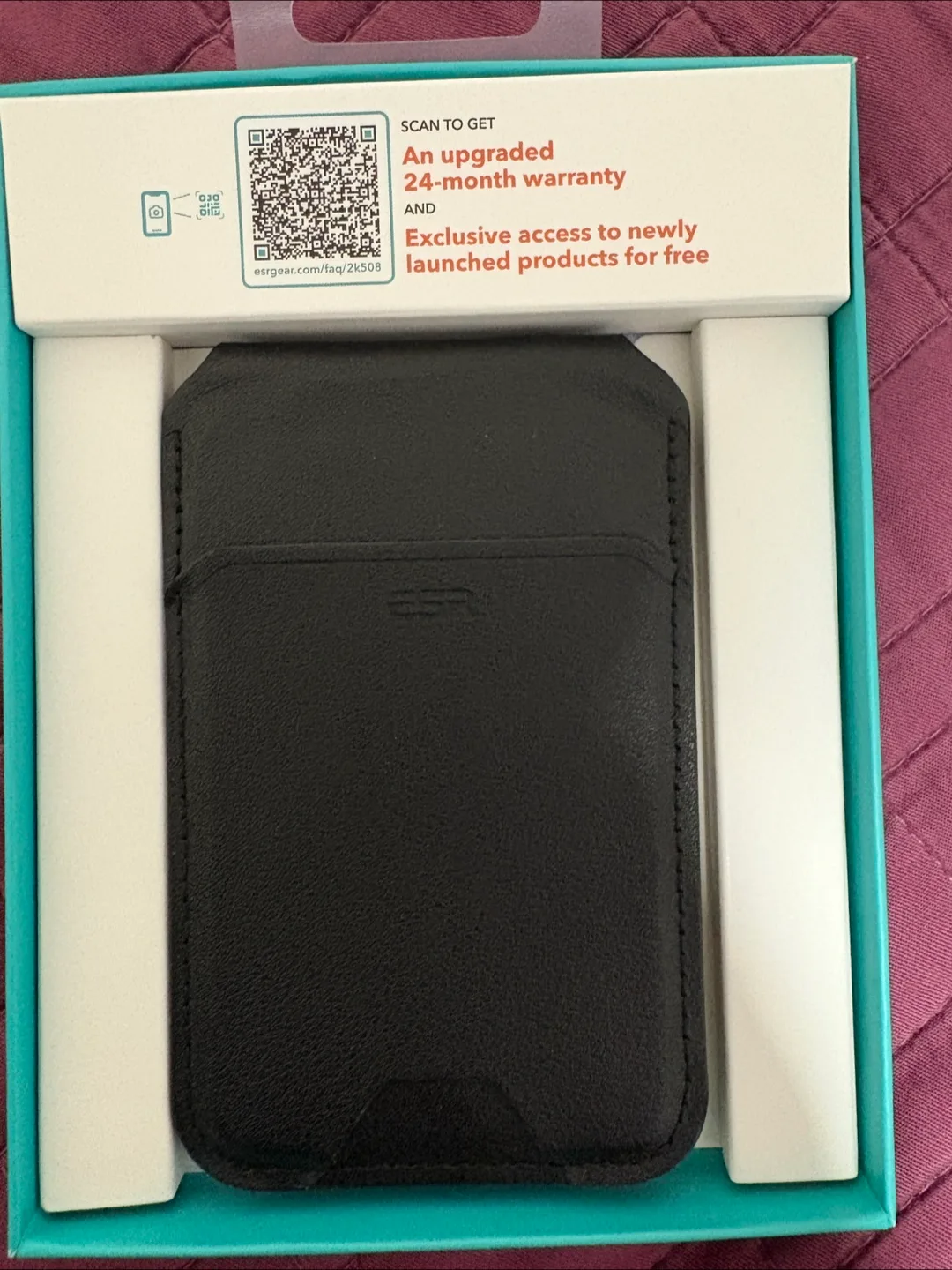 ESR HaloLock Wallet Stand - Black Vegan Leather image indicator(3)