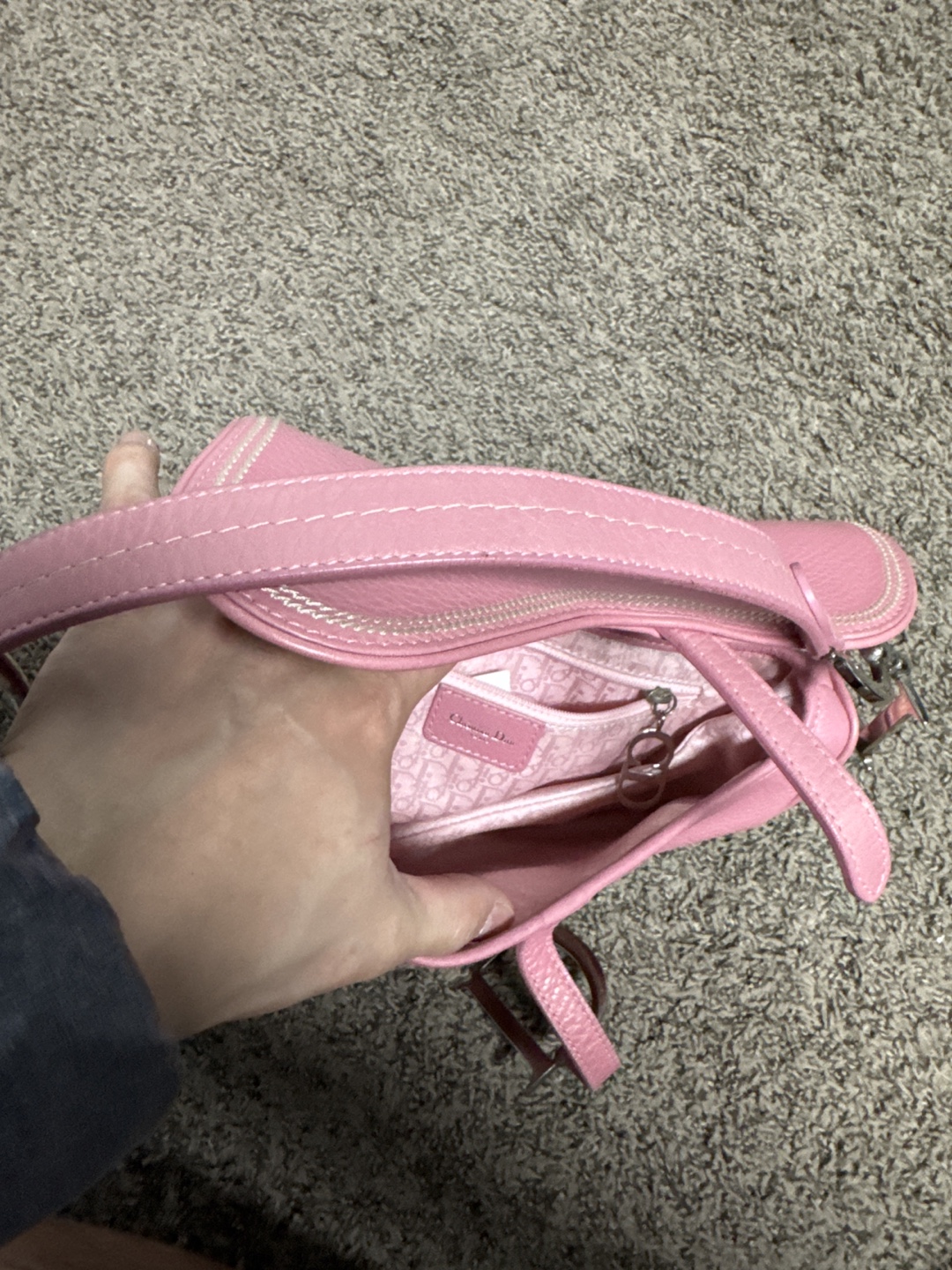 Pre-owned Dior Saddle Bag - Pink - photo 3