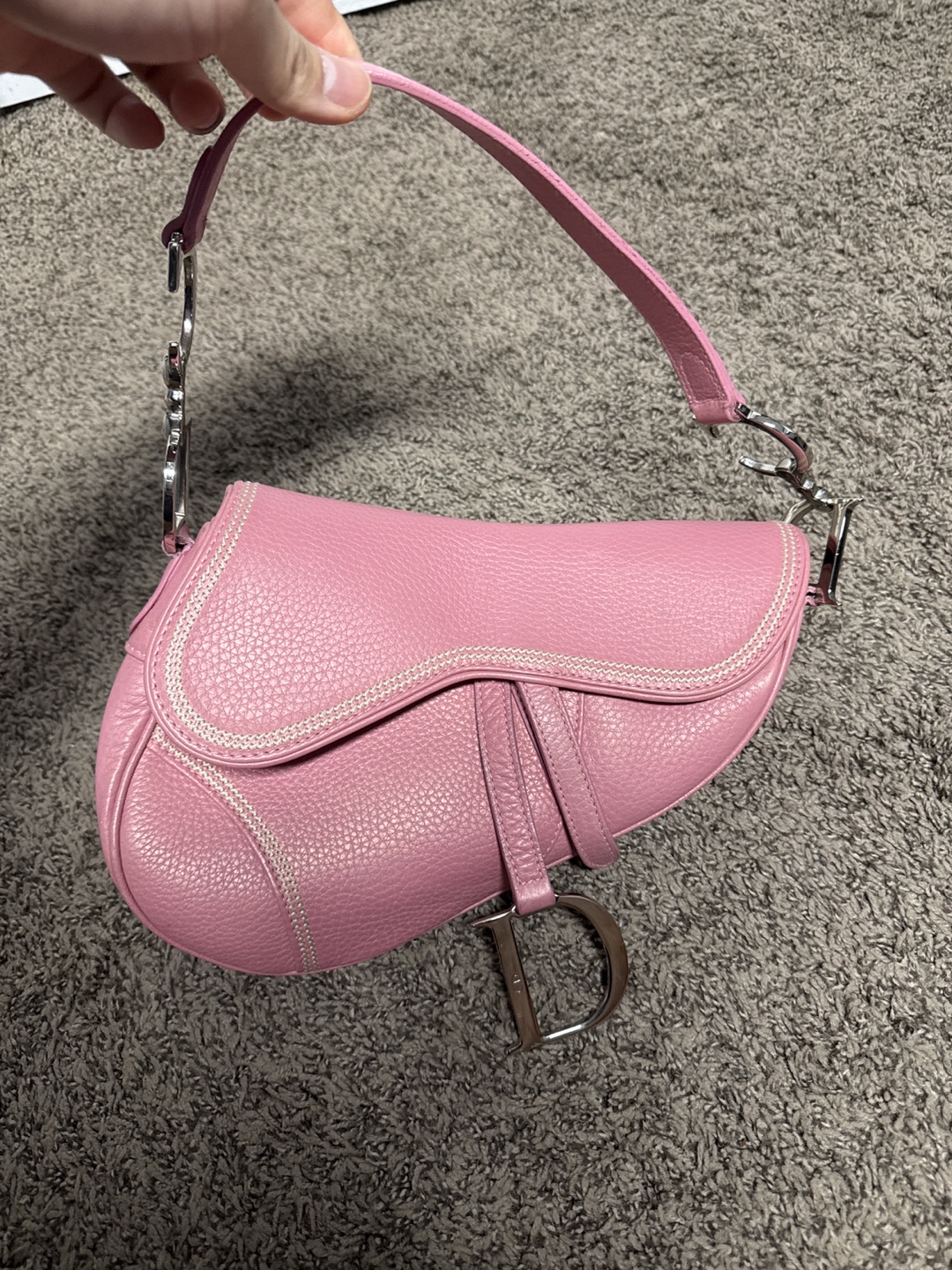 Pre-owned Dior Saddle Bag - Pink