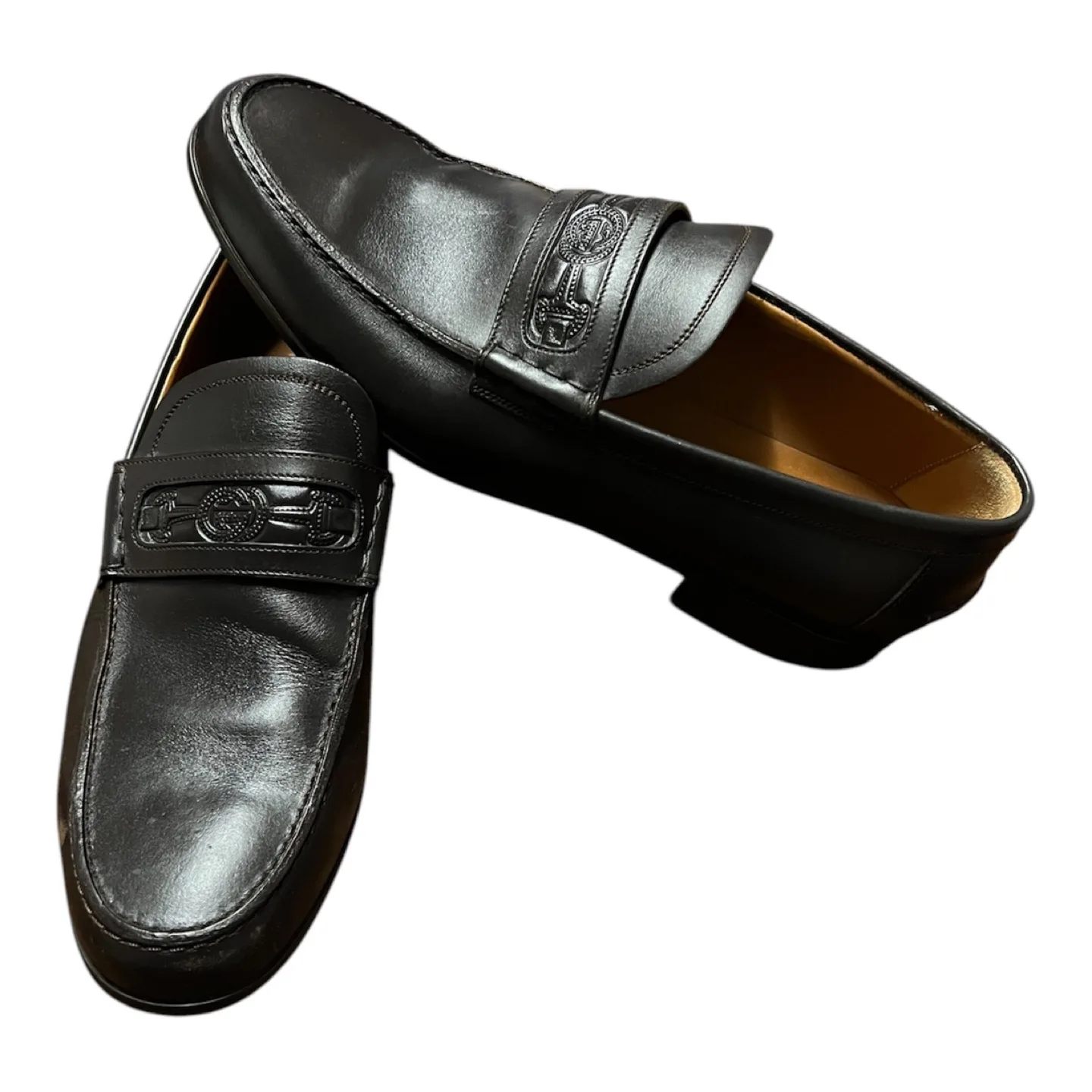 Gucci Men's Leather Loafers - GUC, 8.5 image indicator(3)
