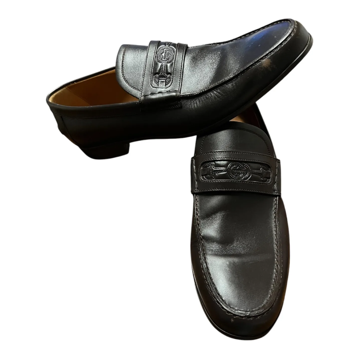 Gucci Men's Leather Loafers - GUC, 8.5 image indicator(2)