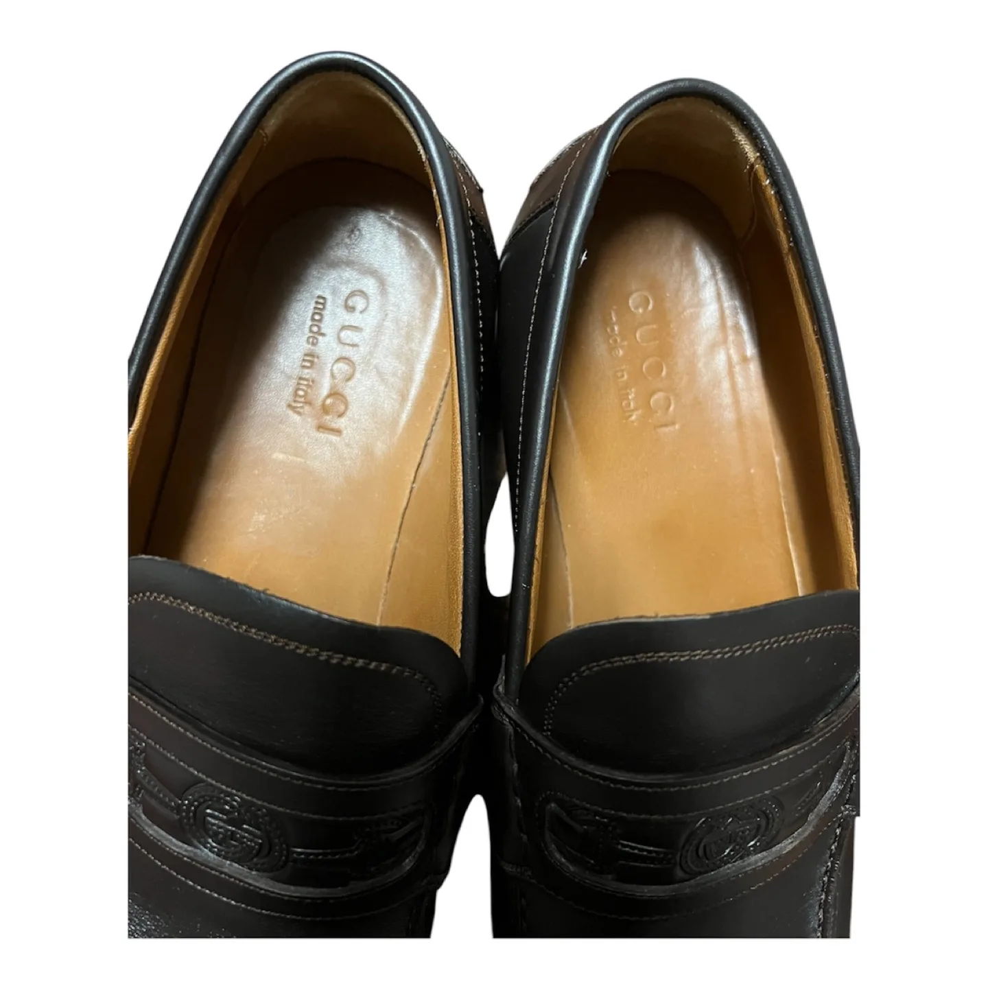 Gucci Men's Leather Loafers - GUC, 8.5 image indicator(4)