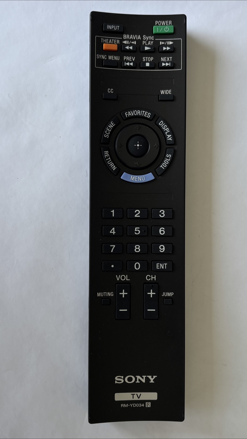 Sony TV Remote RM-YD034